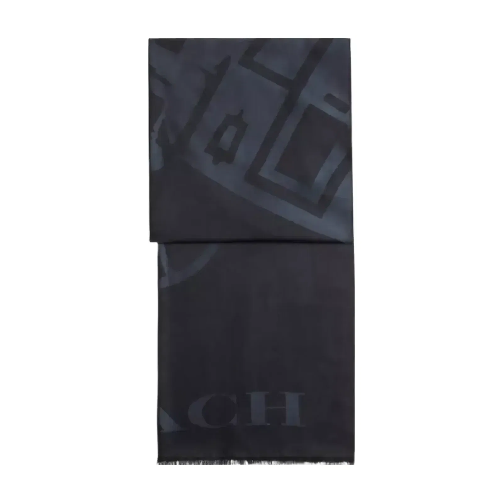 Coach Oversized Horse And Carriage Stole Black