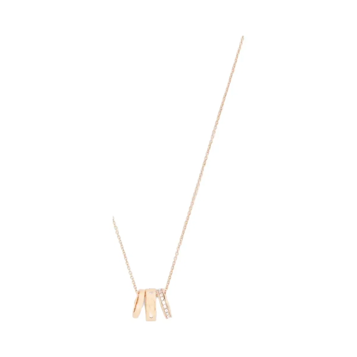 Coach Repeated C Rondelle Necklace in Rose Gold