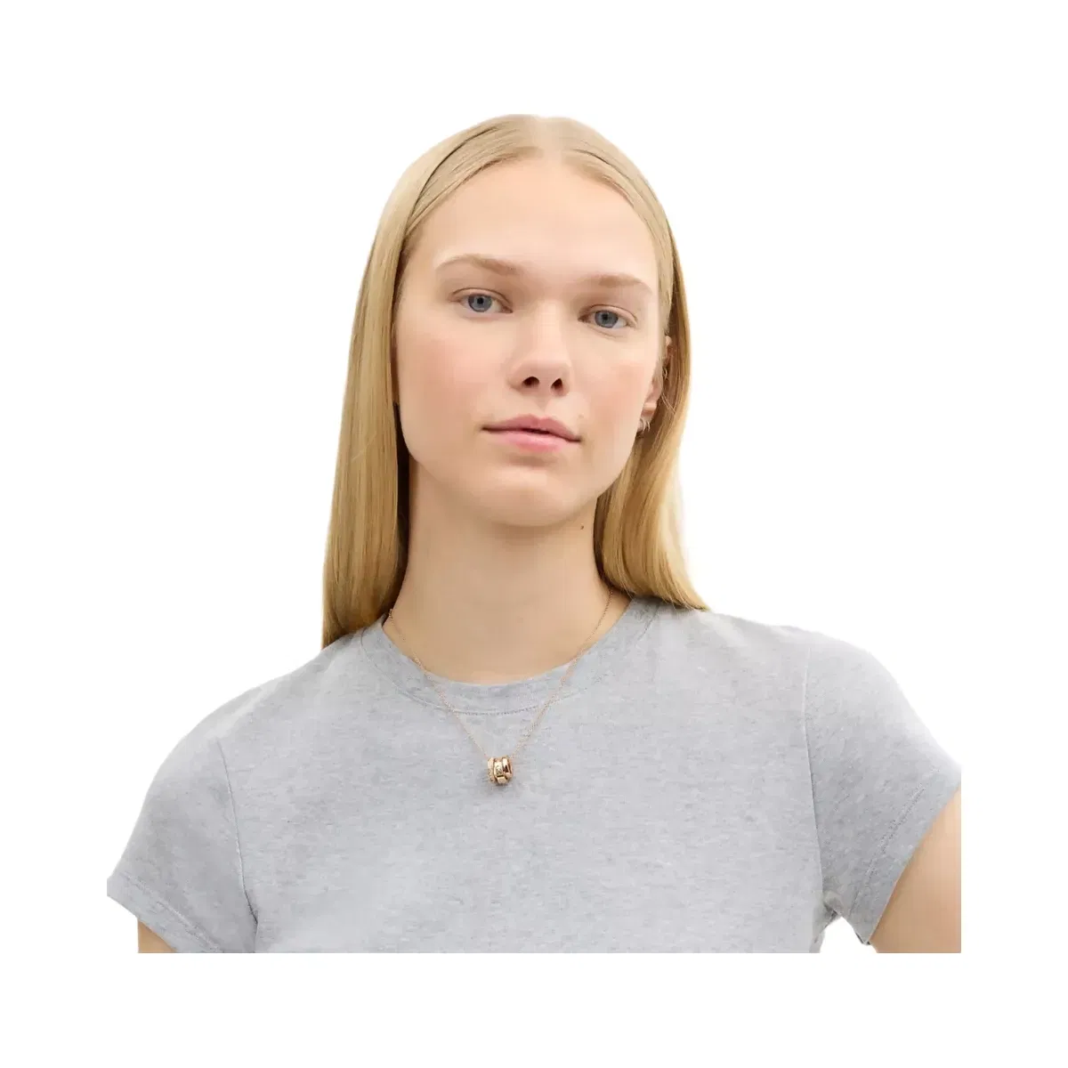 Coach Repeated C Rondelle Necklace in Rose Gold