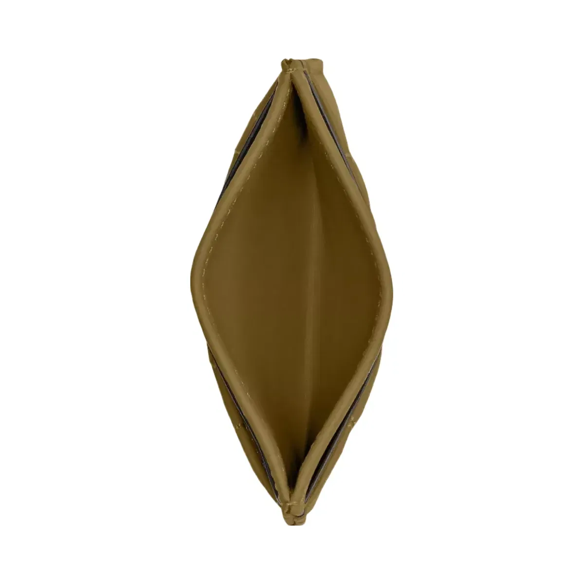 Coach Essential Card Case With Pillow Quilting Brass Muted Olive