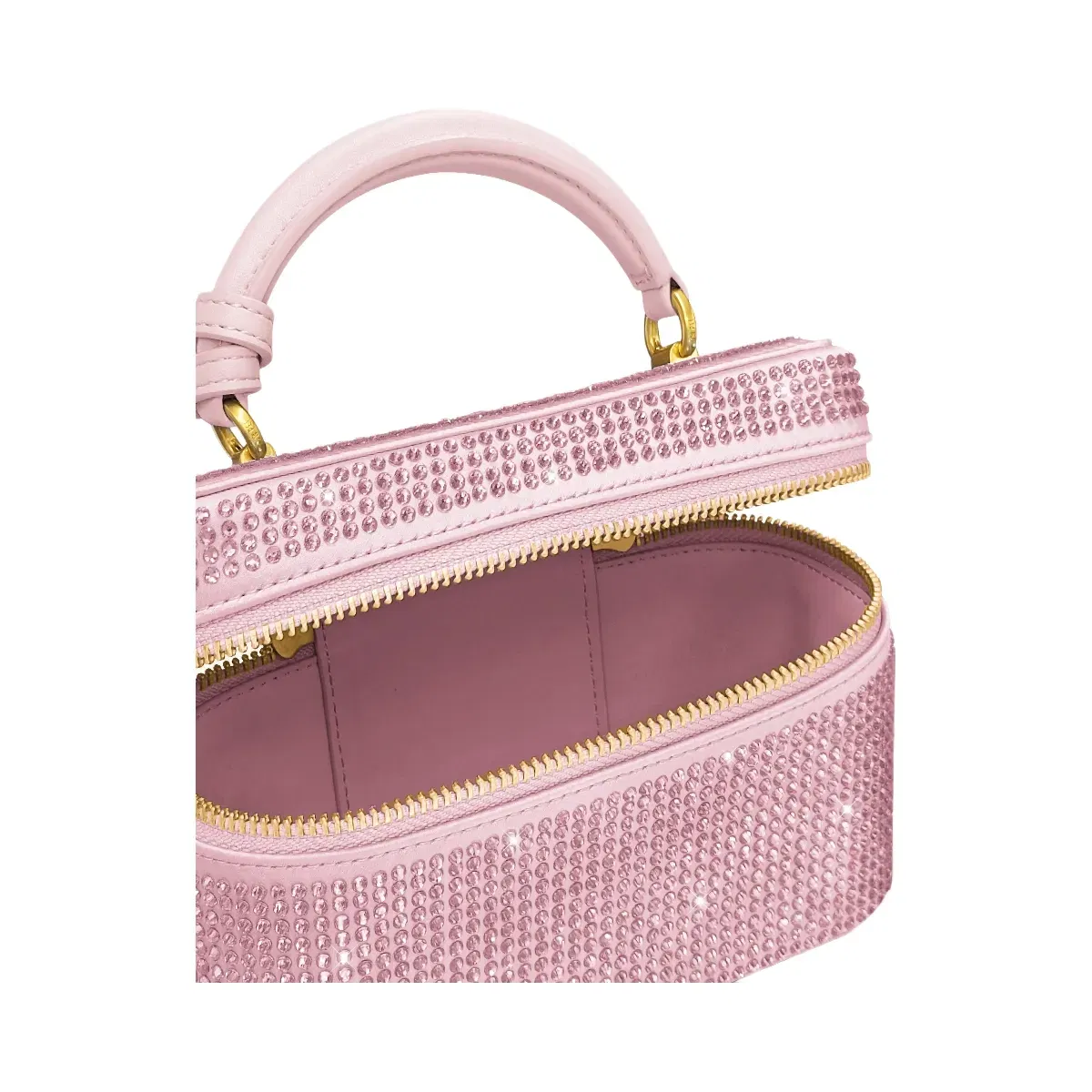 JW PEI Cleo Artificial Crystal Box Shape Top Handle Bag Pink