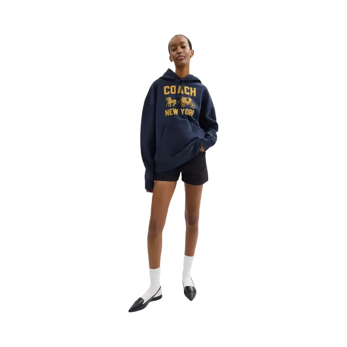 Coach Horse And Carriage Hoodie in Navy Blue