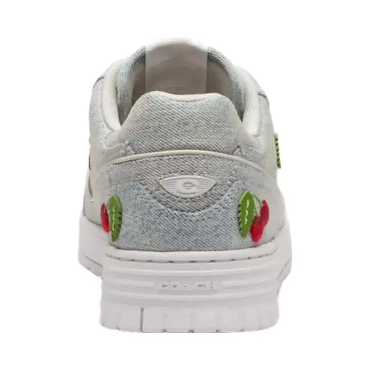 Coach Soho Sneaker With Cherries in Denim Optic White