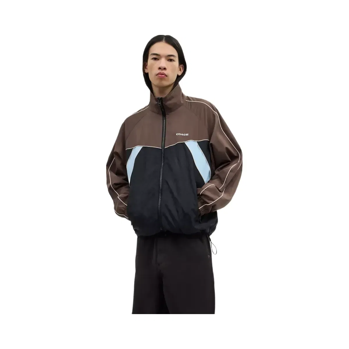 Coach Track Jacket In Recycled Polyester in Brown Multi