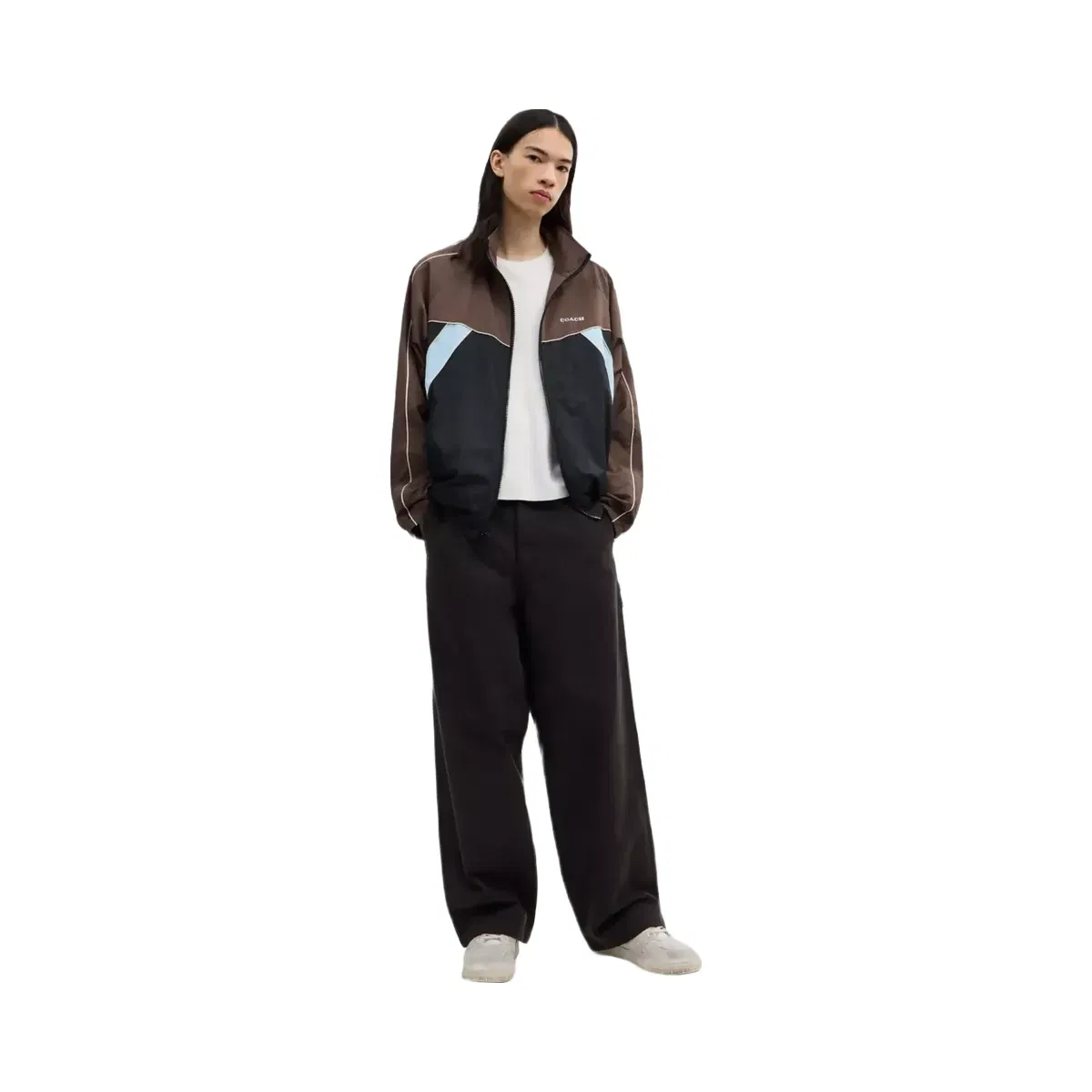 Coach Track Jacket In Recycled Polyester in Brown Multi