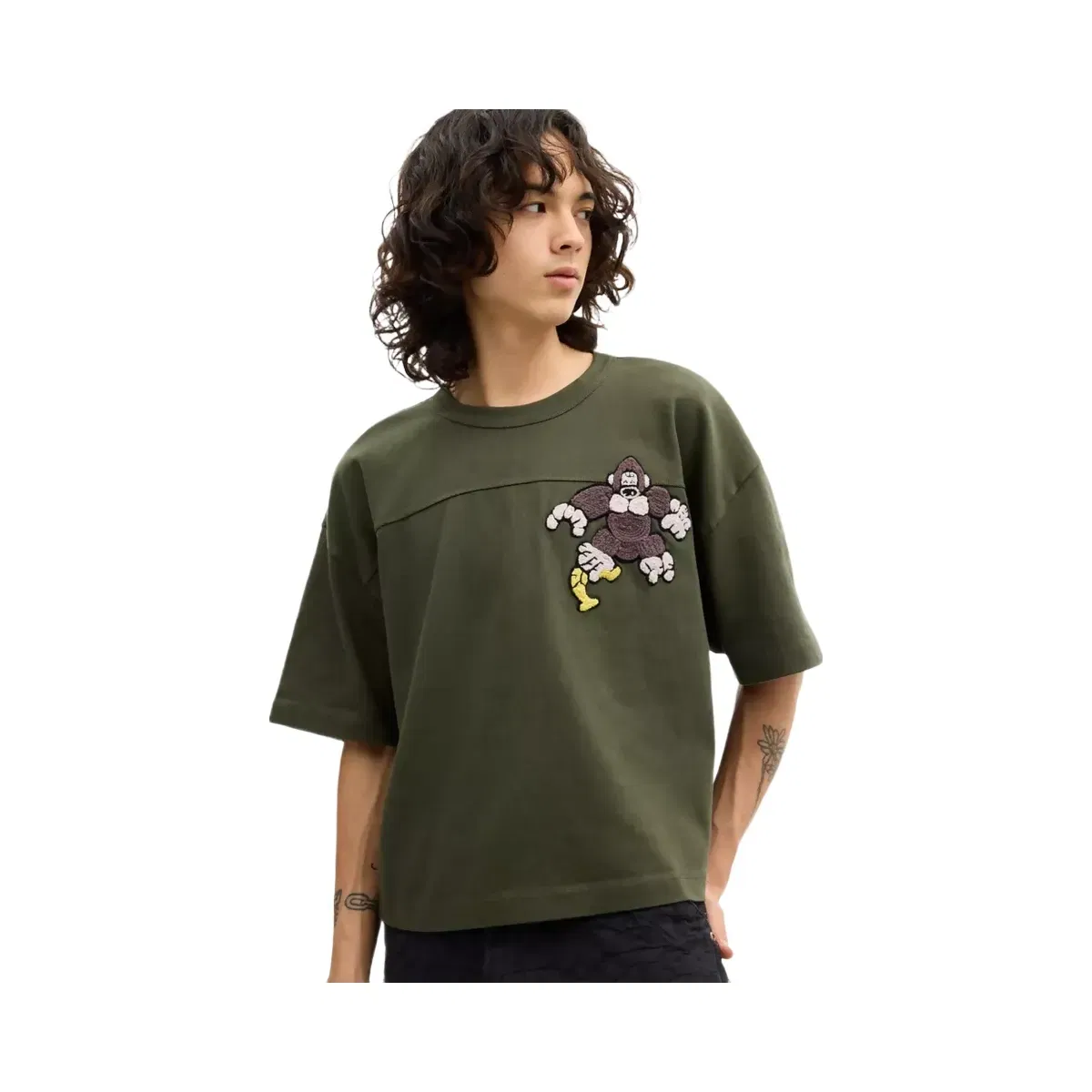Coach Coach | Brain Dead Football Cropped T-Shirt in Dark Grey