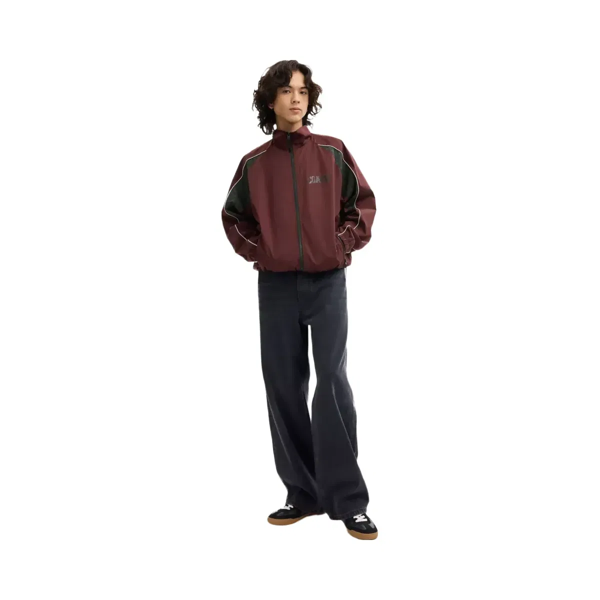 Coach Track Jacket in Burgundy