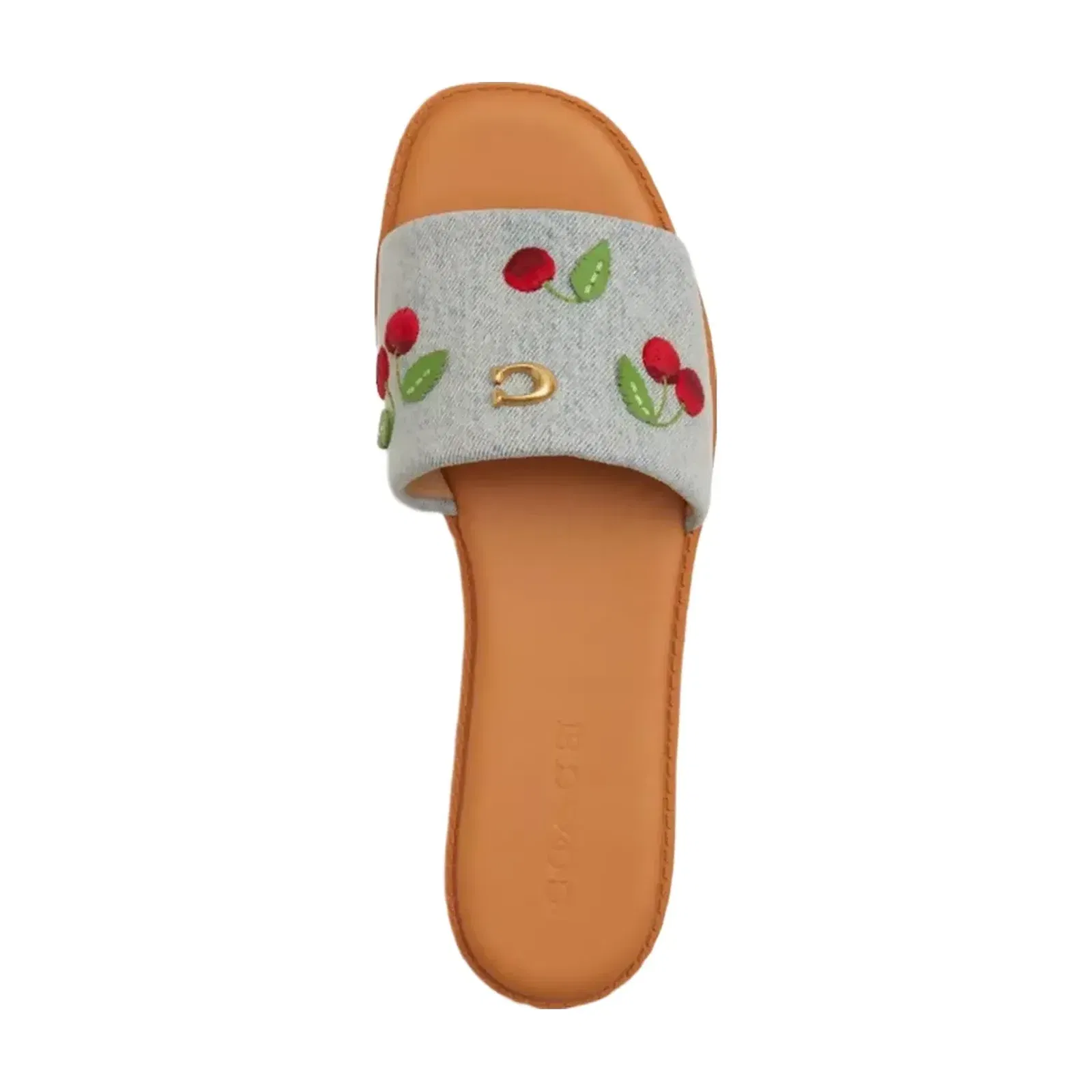 Coach Holly Sandal With Cherries in Denim Multi