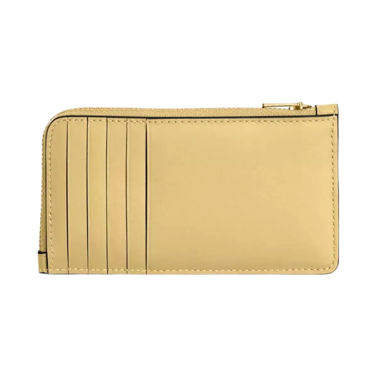 Coach New York Zip Card Case in Brass Vanilla