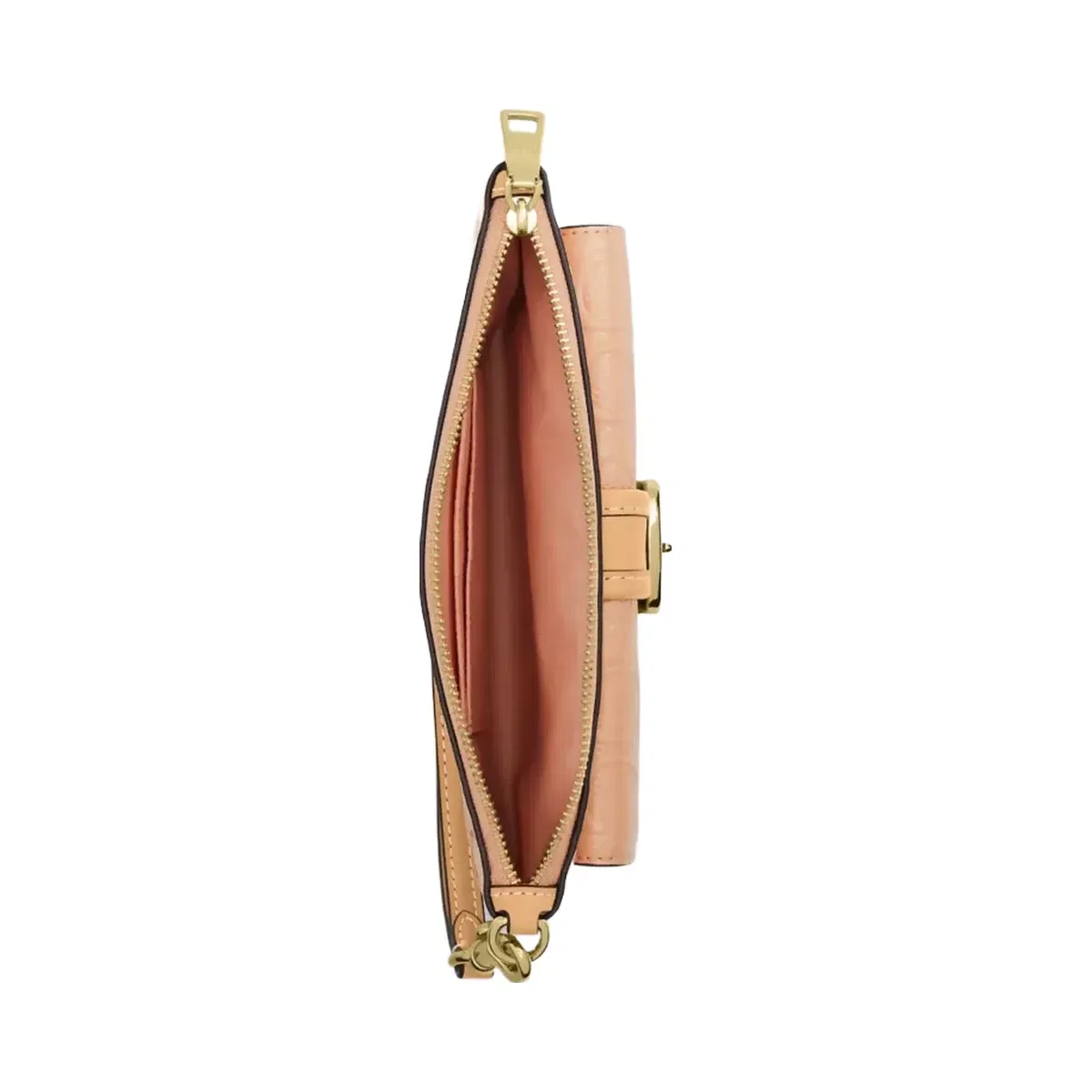 Coach Ashton Wristlet In Signature Leather in Gold Faded Blush