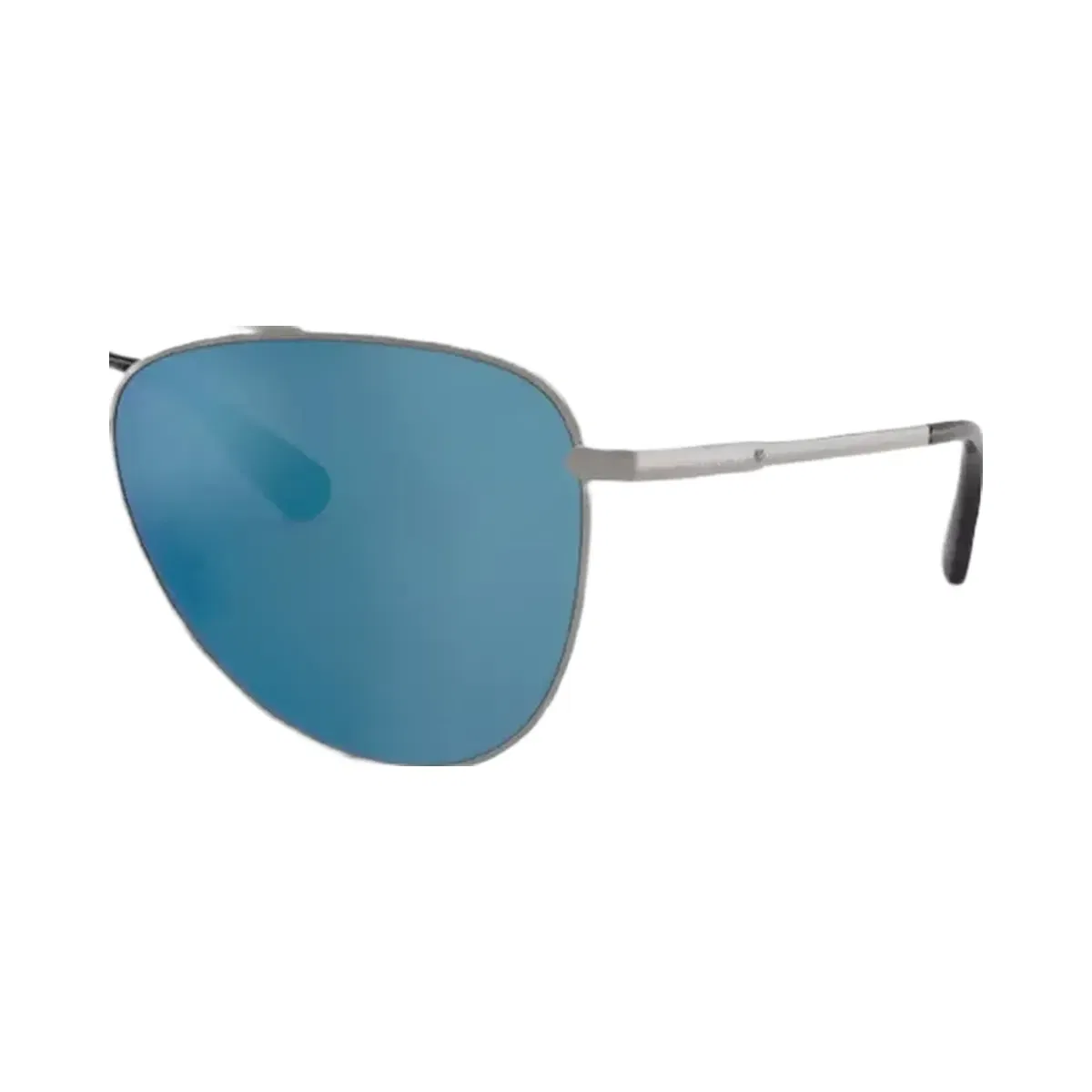 Coach C Hardware Metal Pilot Sunglasses in Silver Blue