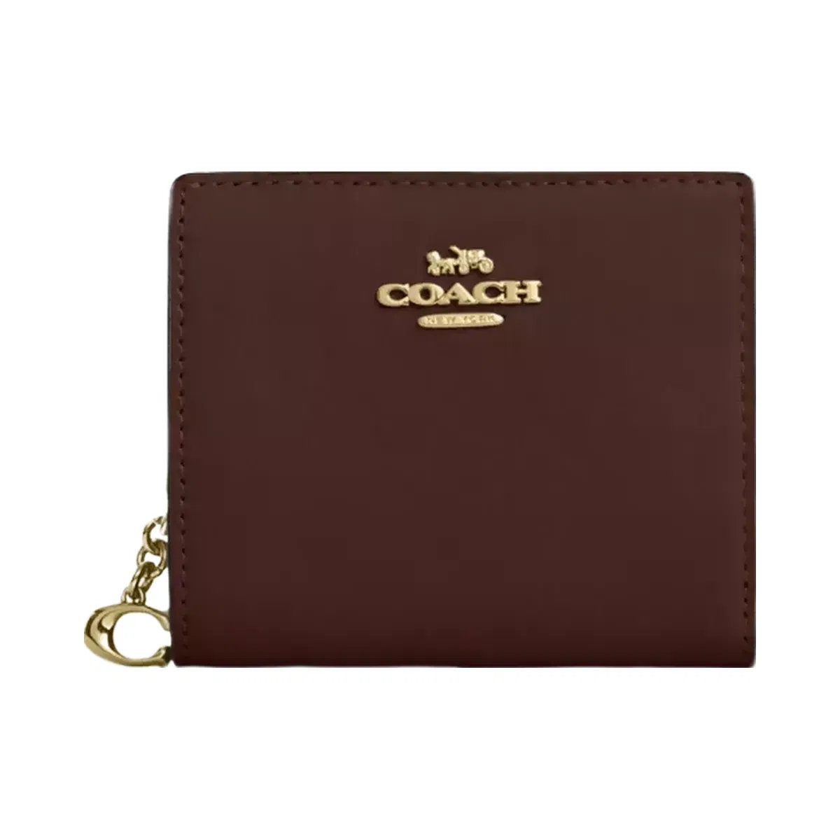Coach Snap Wallet With Charm in Gold Maple
