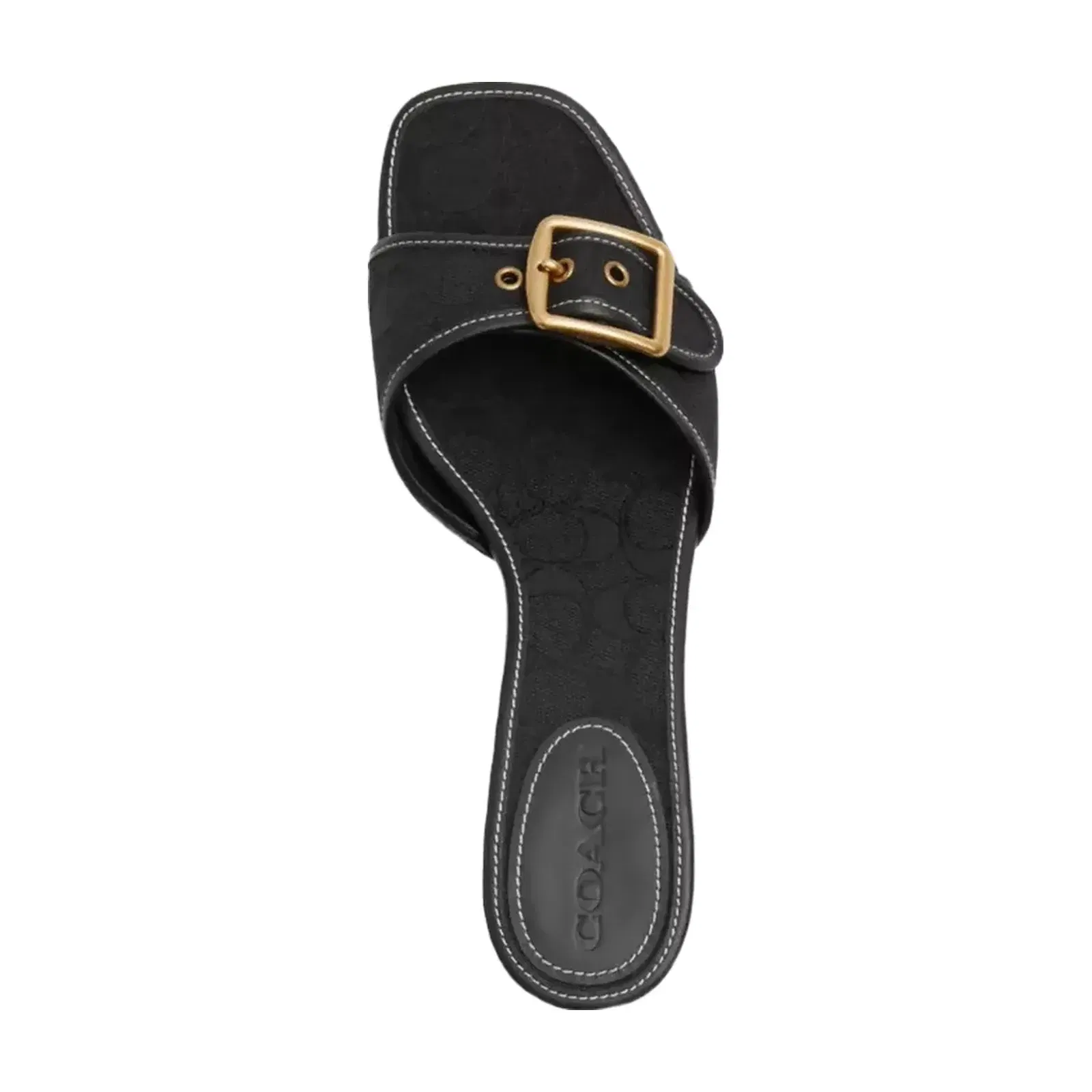 Coach Margot Sandal In Signature Jacquard in Black