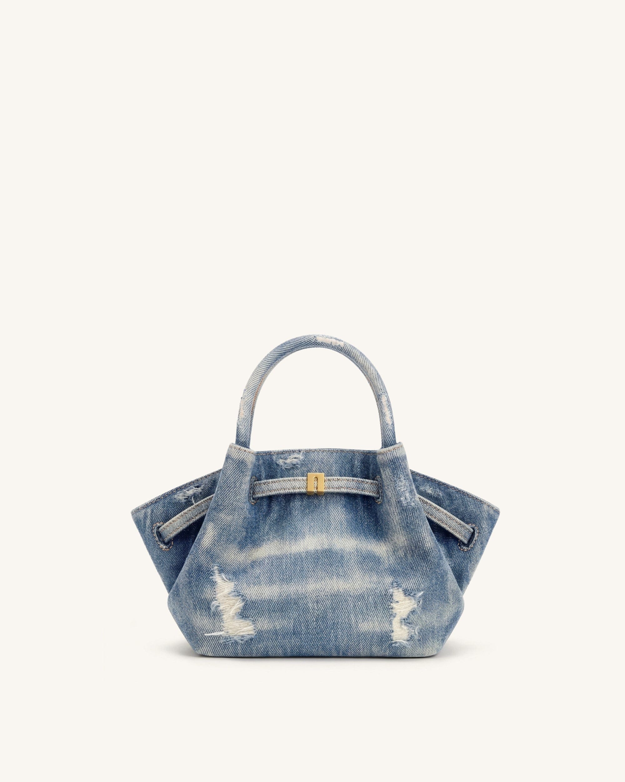JW PEI Hana Mini Denim Tote Bag Blue