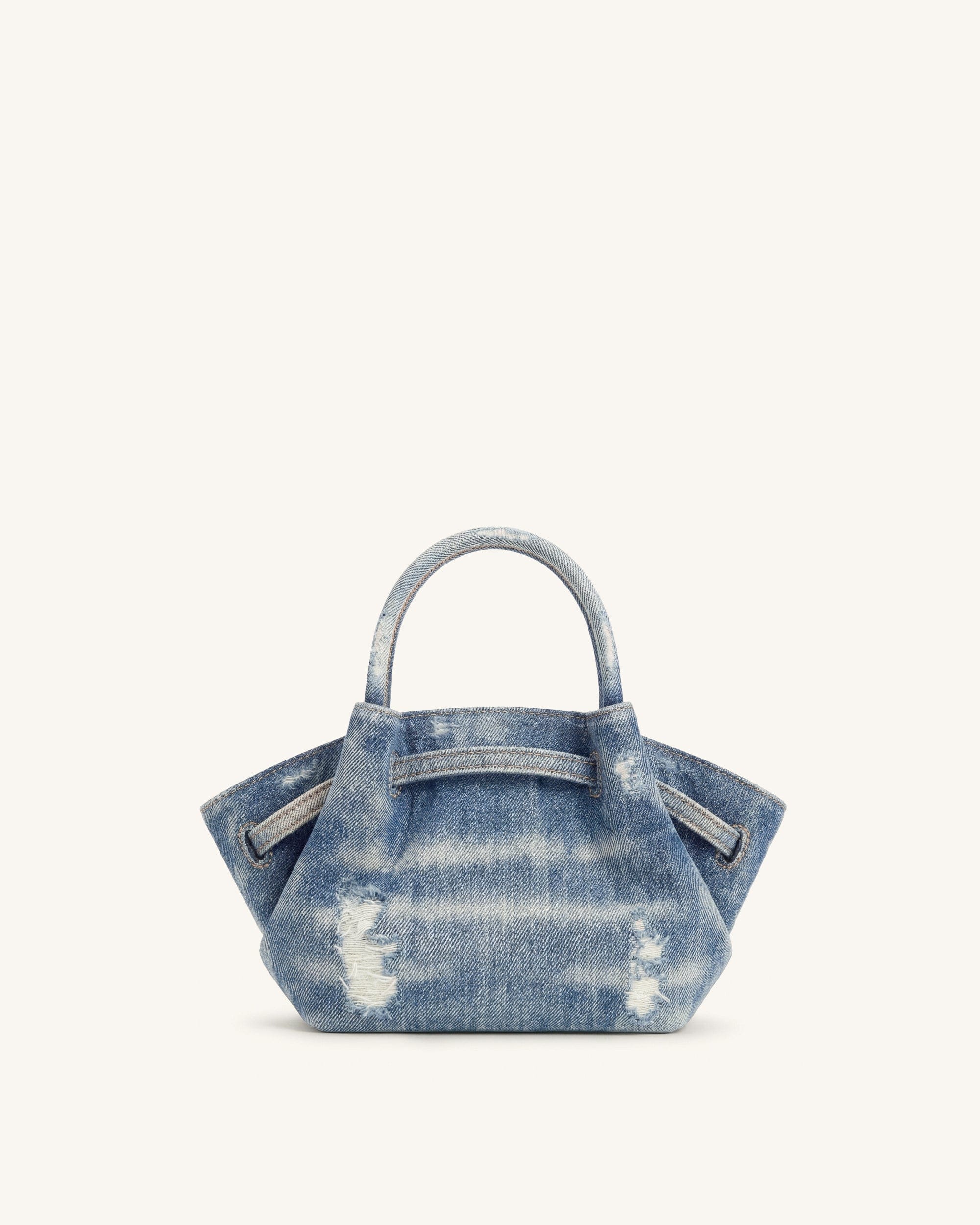JW PEI Hana Mini Denim Tote Bag Blue