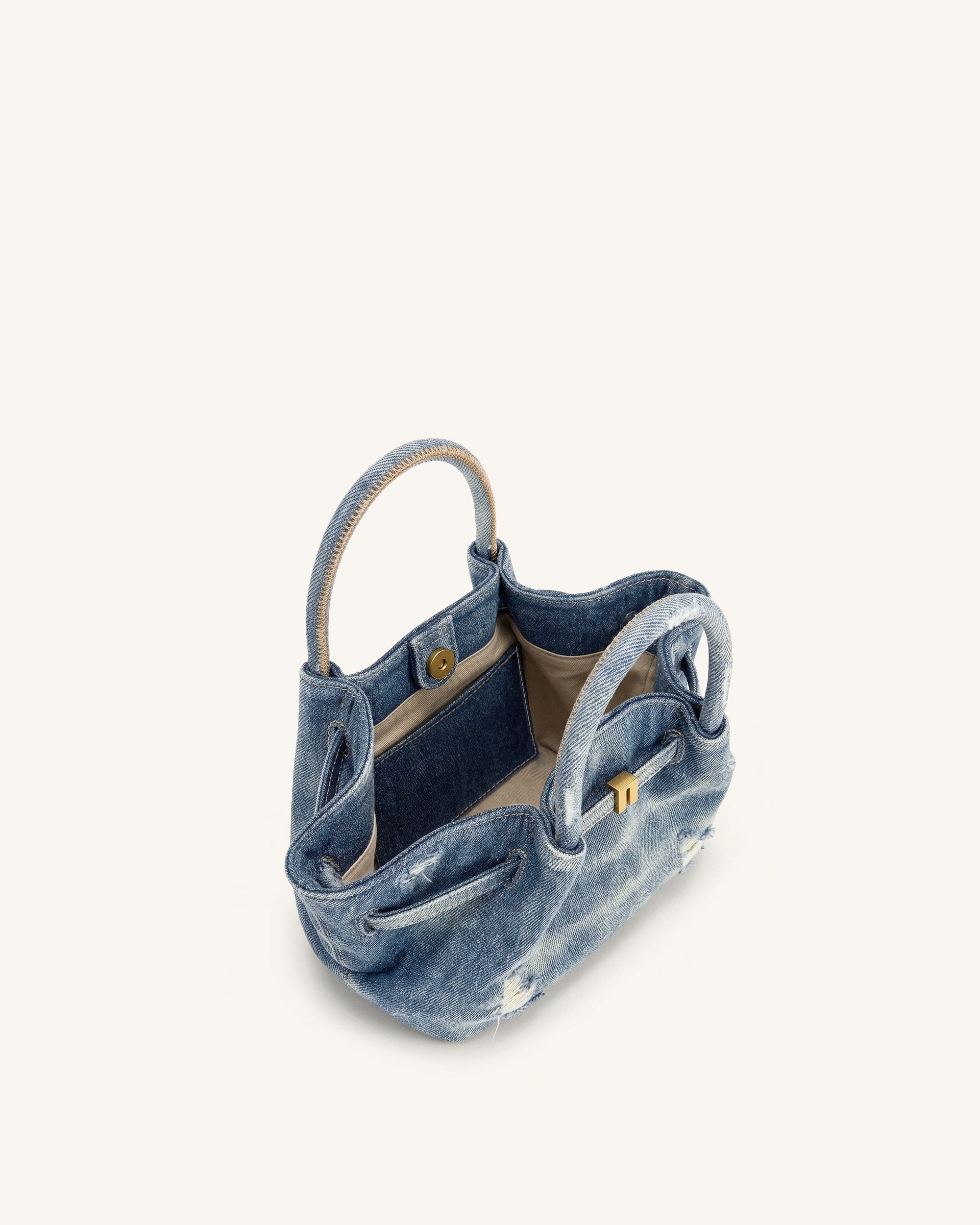 JW PEI Hana Mini Denim Tote Bag Blue