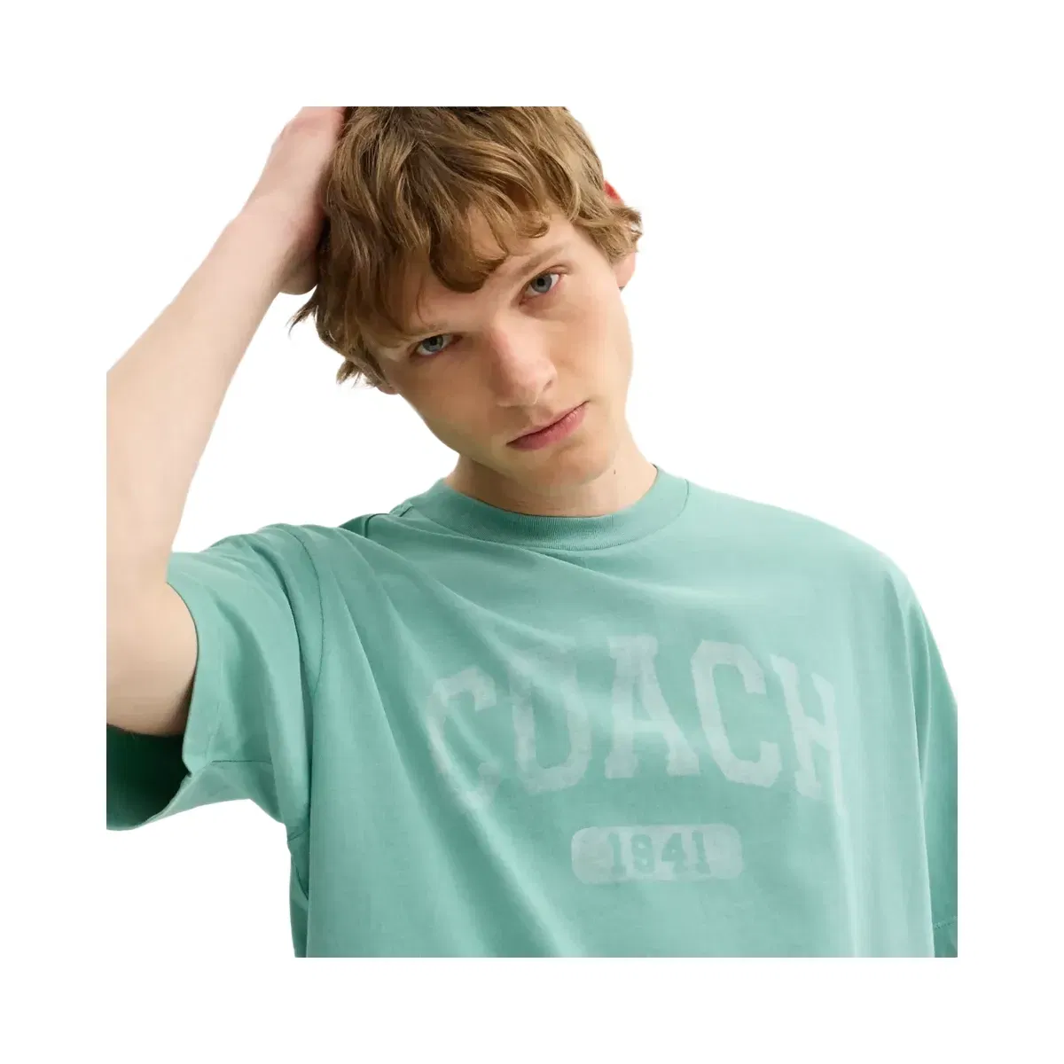 Coach Sun Fade Easy T-Shirt In Organic Cotton in Green