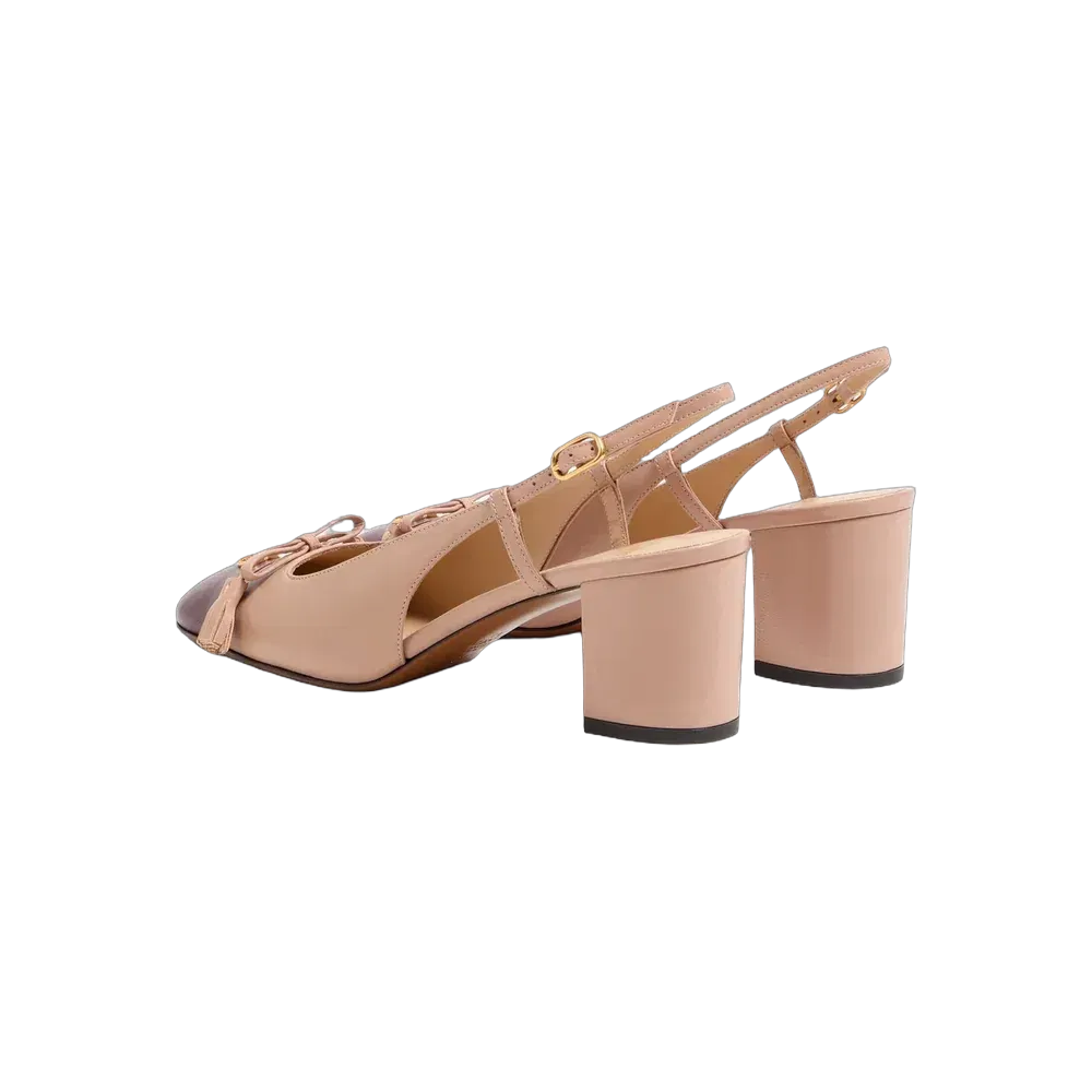 Valentino Valet Du Roi Kid Slingback Pump 60mm Butter