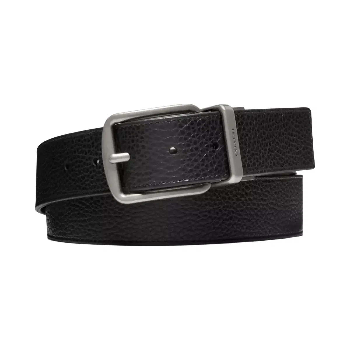 Coach Harness Buckle Cut-To-Size Reversible Belt, 38 Mm in Black Dark Brown