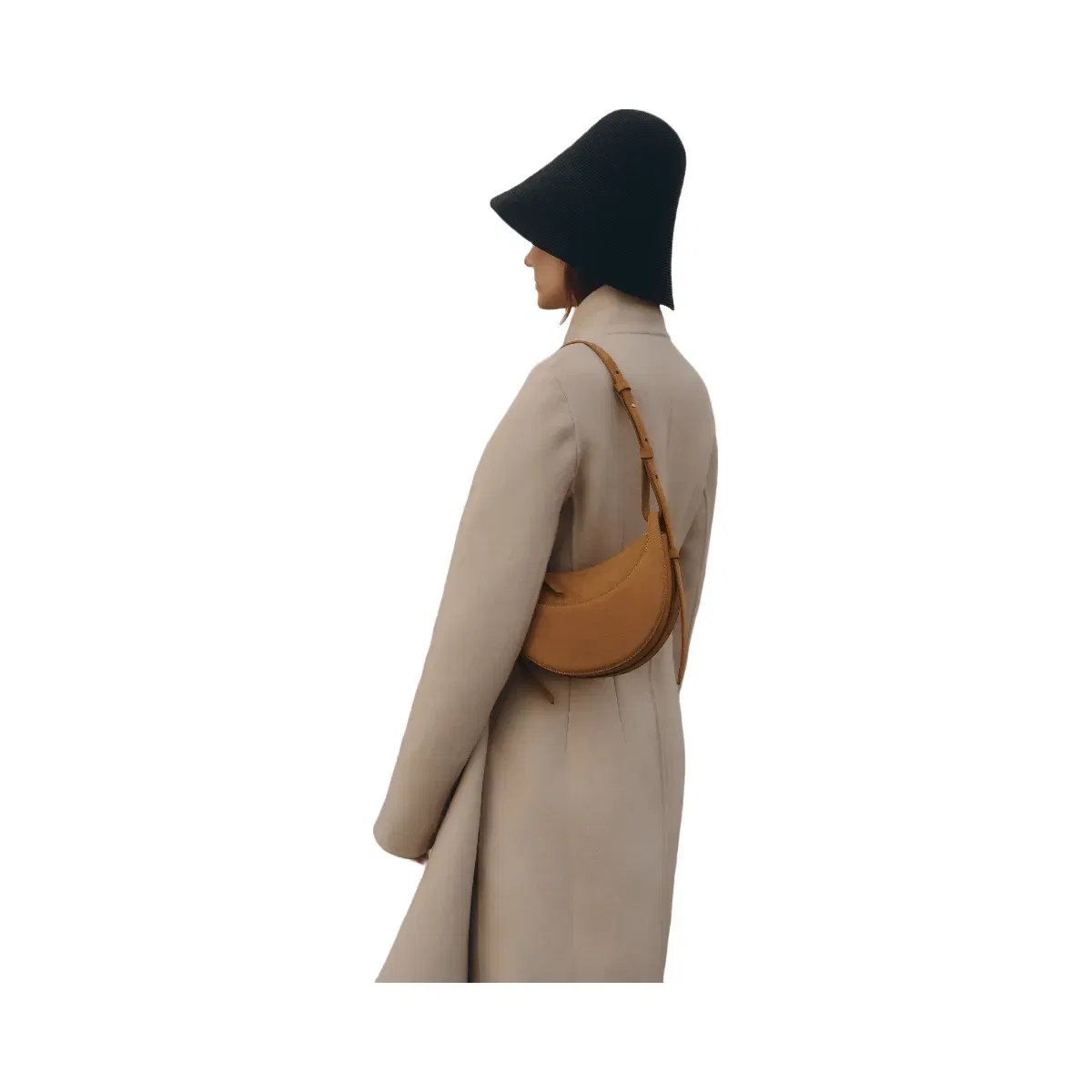 Polène Numéro Dix Crocodile Nubuck Leather Bag Cinnamon