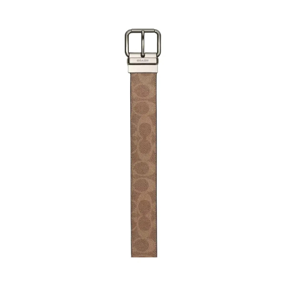 Coach Roller Buckle Cut-To-Size Reversible Belt, 38 Mm in Gunmetal Tan Charcoal
