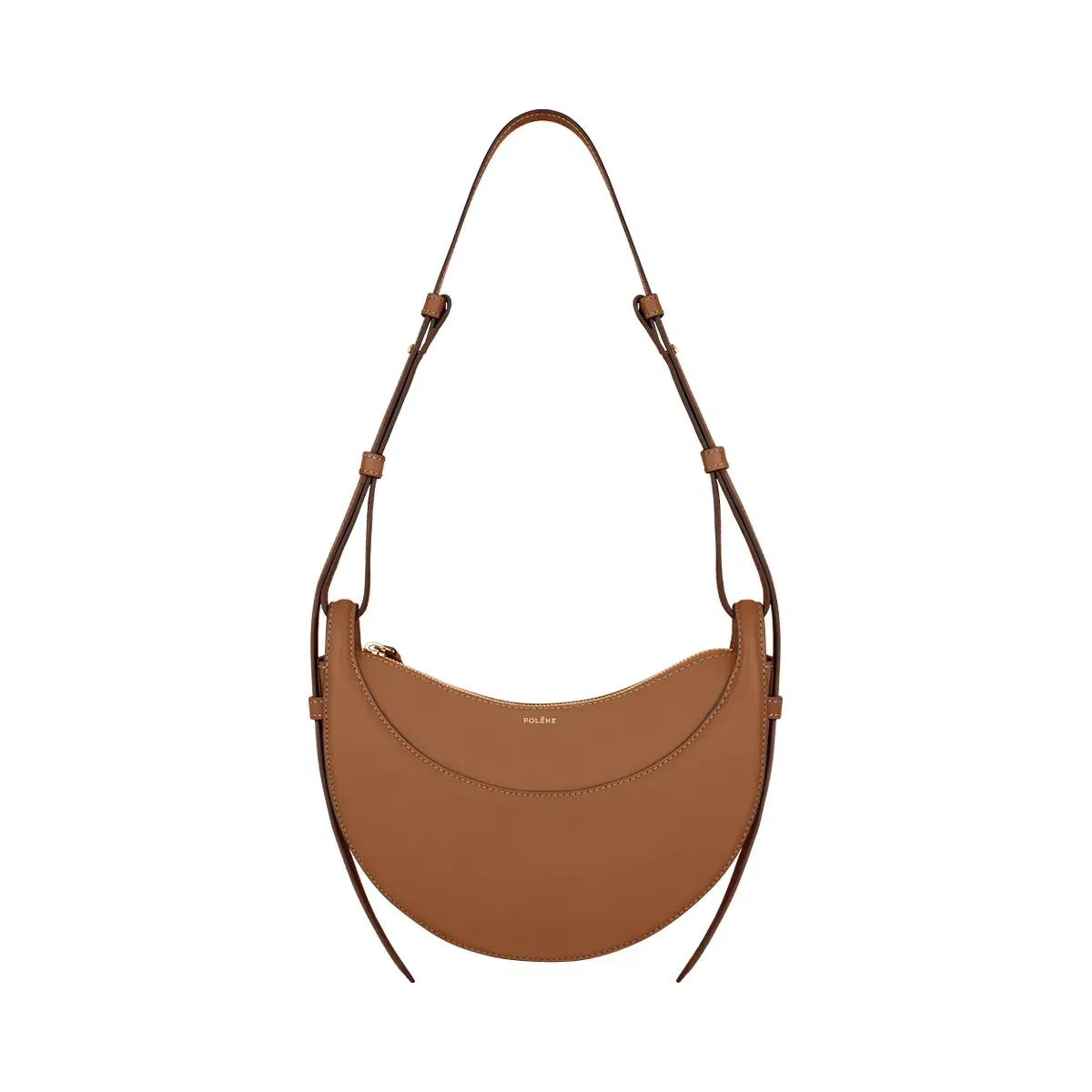 Polène Numéro Dix Smooth Leather Bag Camel