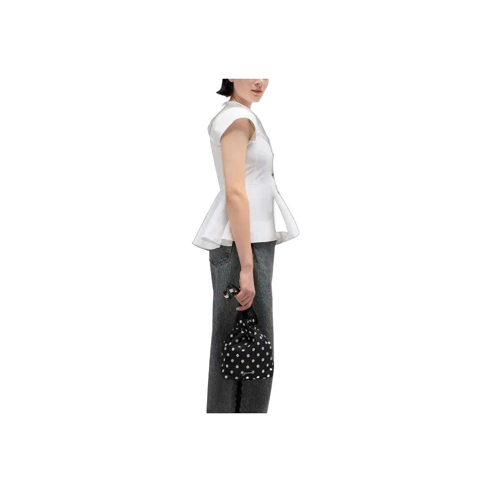 Ganni Printed Bou Bucket Pouch with Dots
