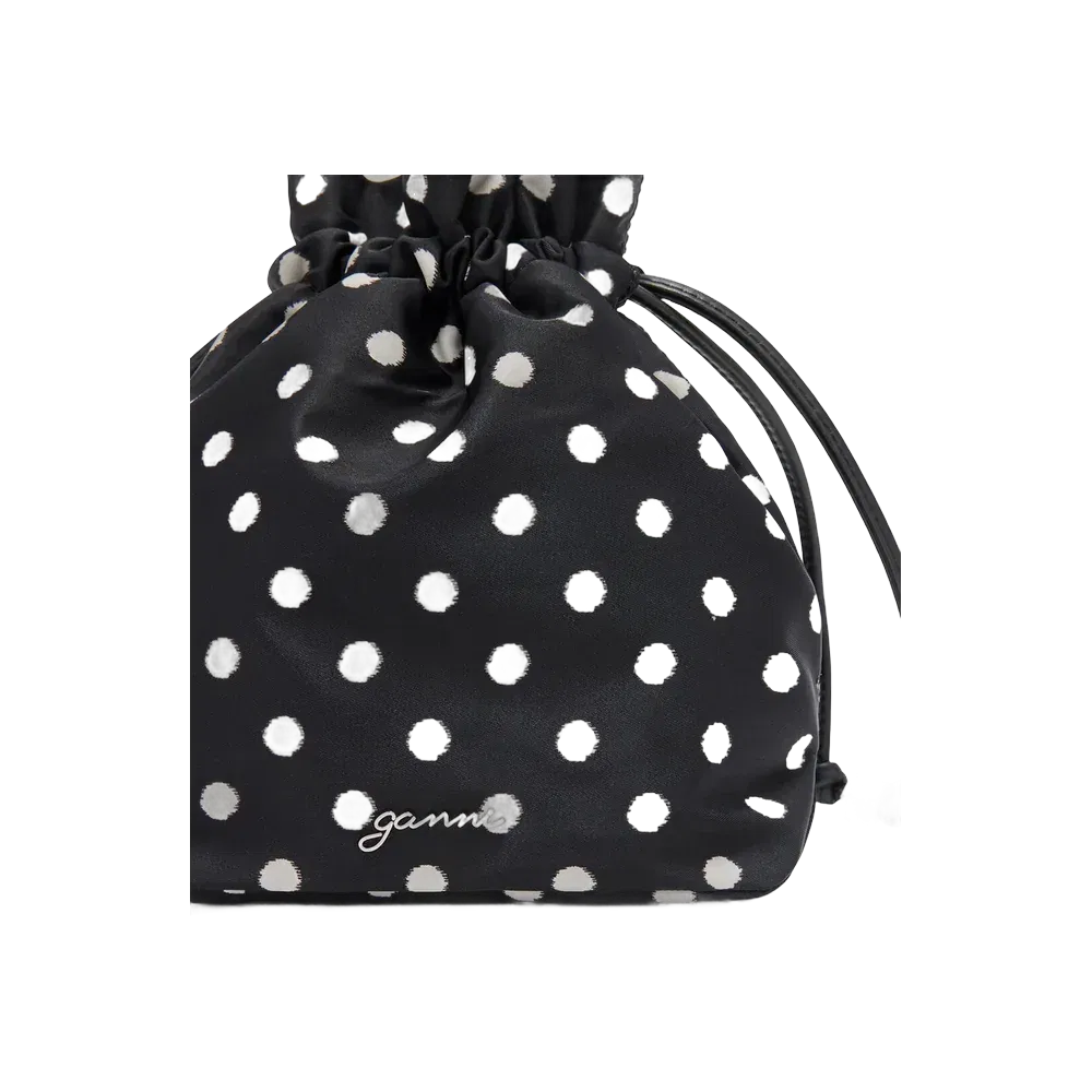 Ganni Printed Bou Bucket Pouch with Dots