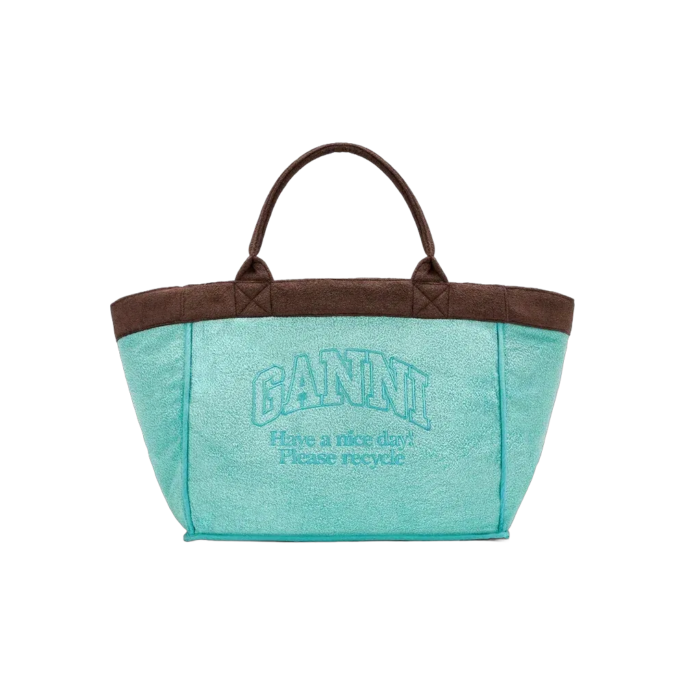 Ganni Reversible Tote XXL in Brown