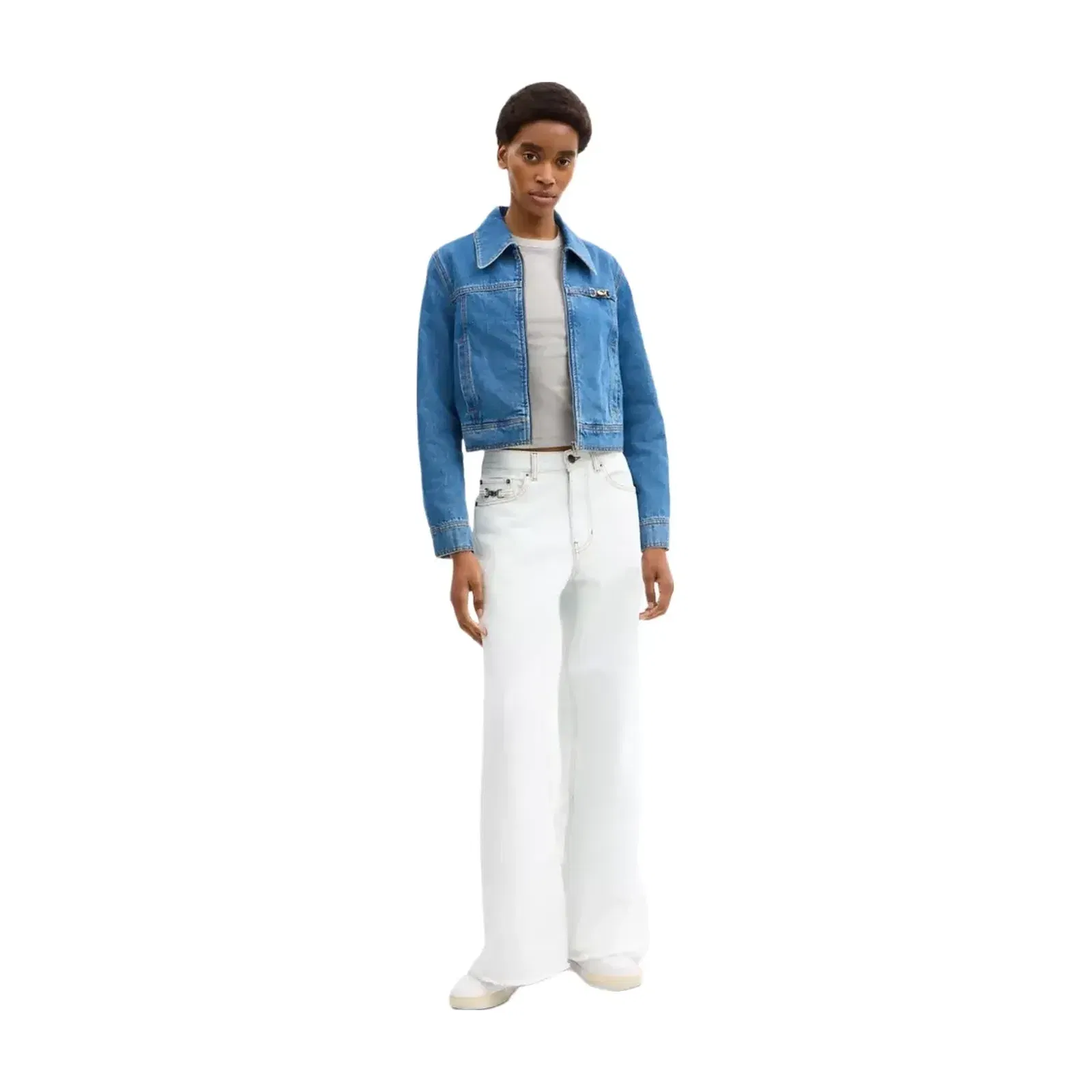 Coach Denim Workwear Pants In Organic Cotton in White
