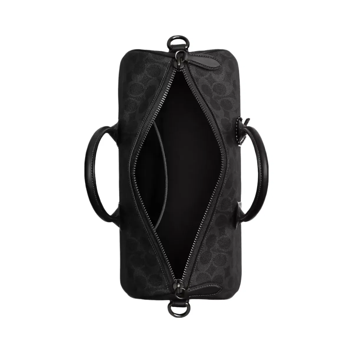 Coach Compass Bag 35 In Signature Canvas in Black Signature