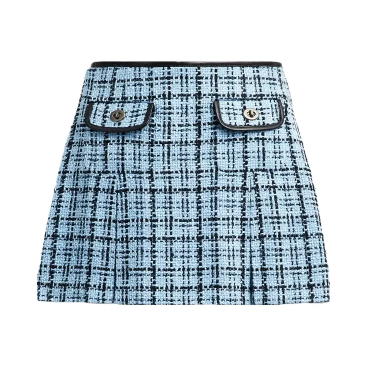 Coach Turnlock Tweed Skirt in Blue