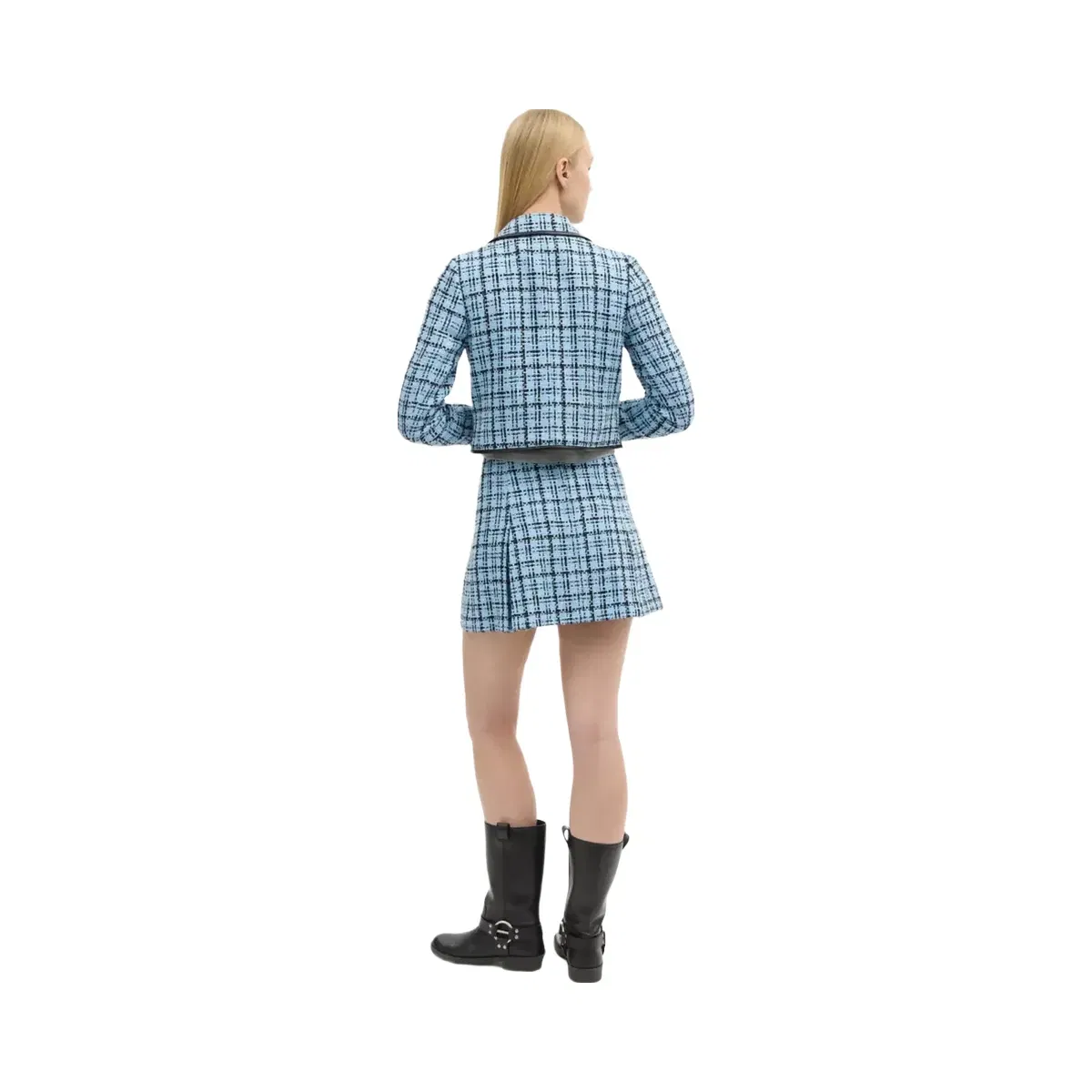 Coach Turnlock Tweed Skirt in Blue