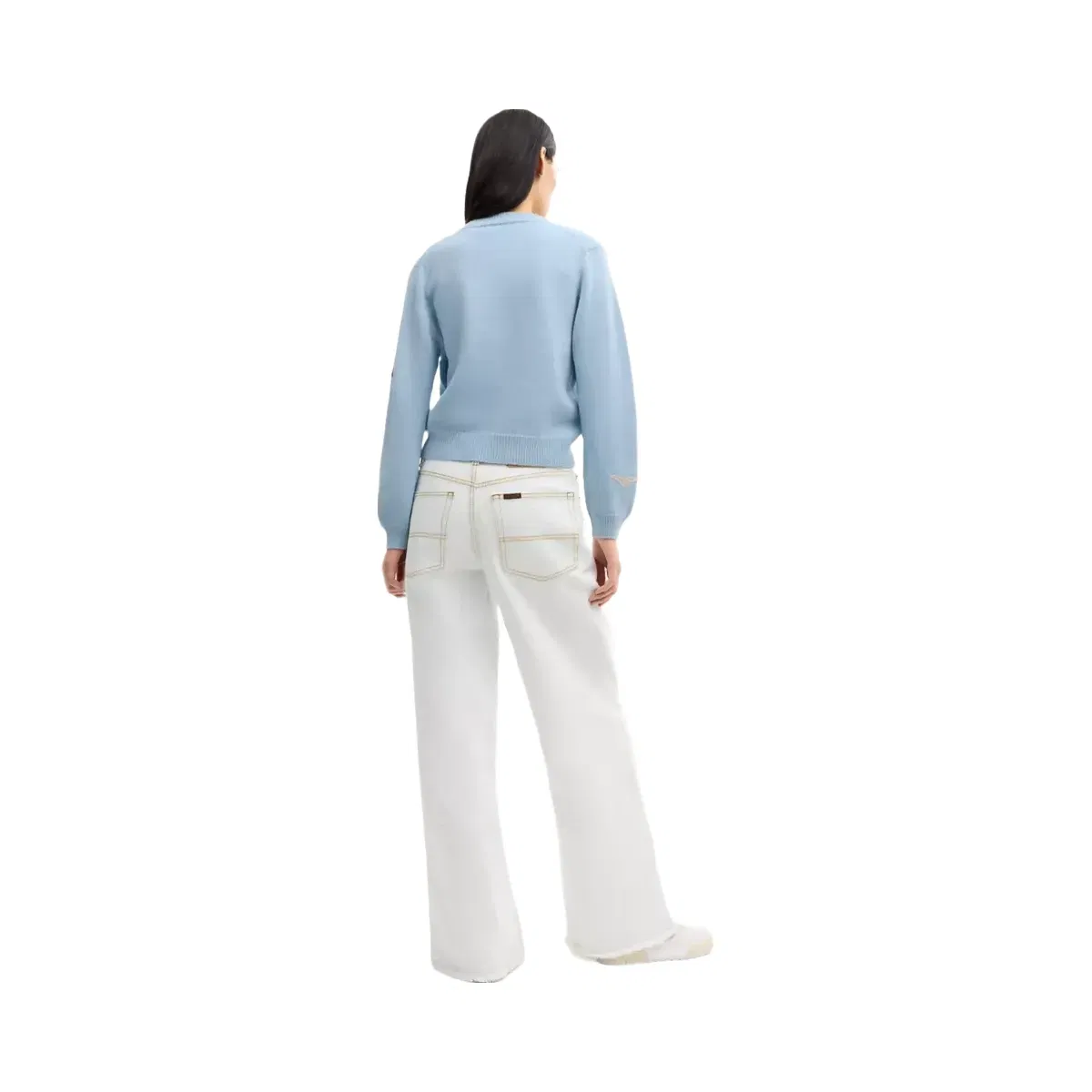 Coach Applique Sweater in Light Blue