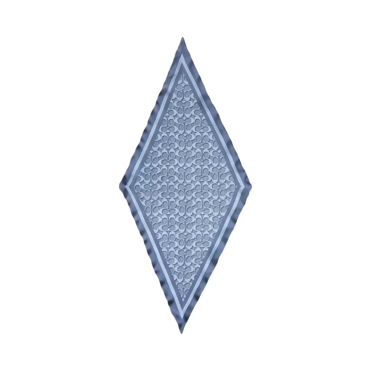 Coach Signature Silk Diamond Scarf in Light Denim