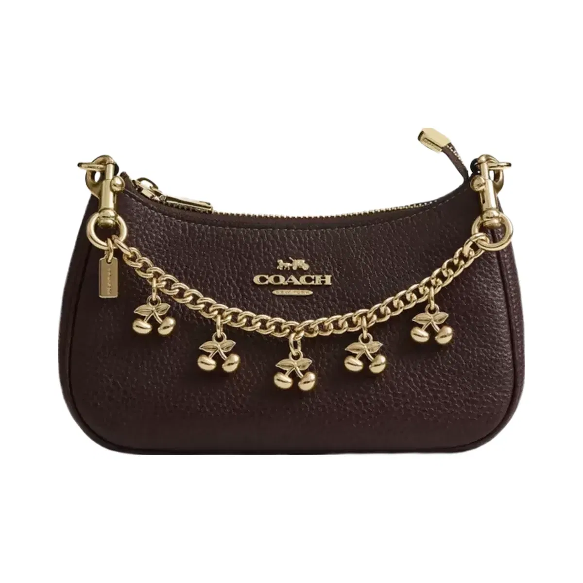 Coach Bag Charm Chain With Cherry Charms Gold Gold