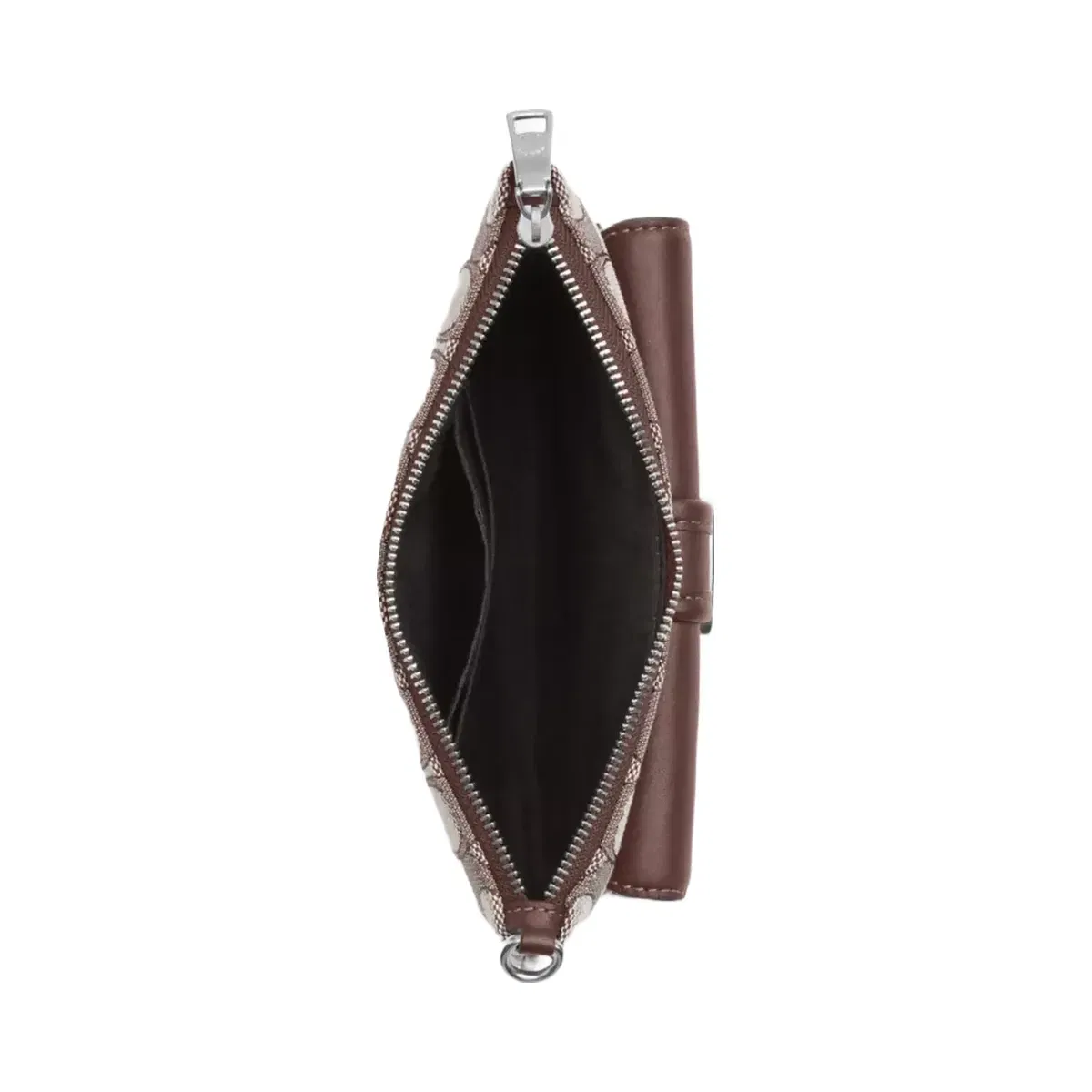 Coach Ashton Wristlet In Signature Jacquard in Silver Oak Maple