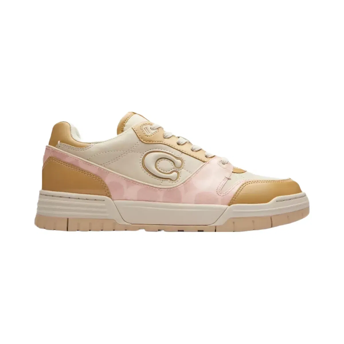 Coach Soho Sneaker With Patent Signature in Candy Pink Light Beige