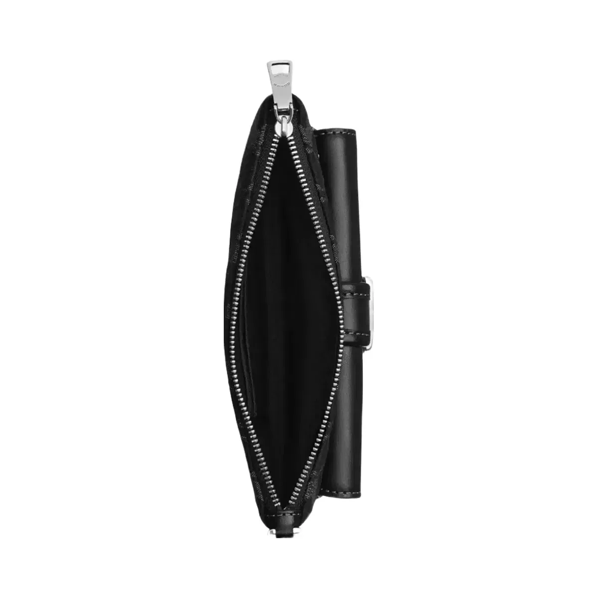 Coach Ashton Wristlet In Signature Denim in Silver Black