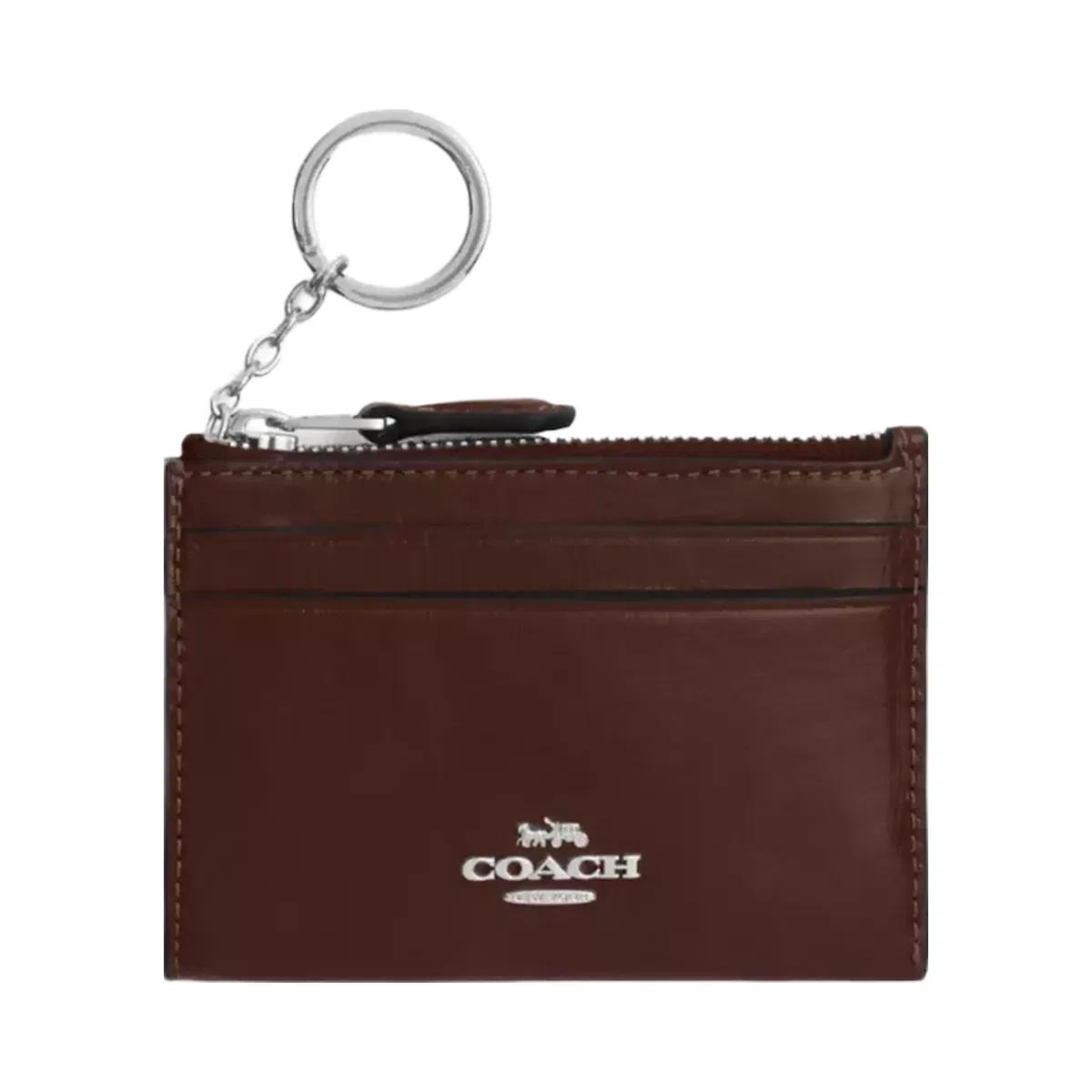 Coach Mini Skinny Id Case in Silver Maple