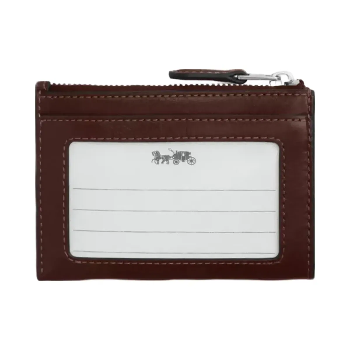 Coach Mini Skinny Id Case in Silver Maple