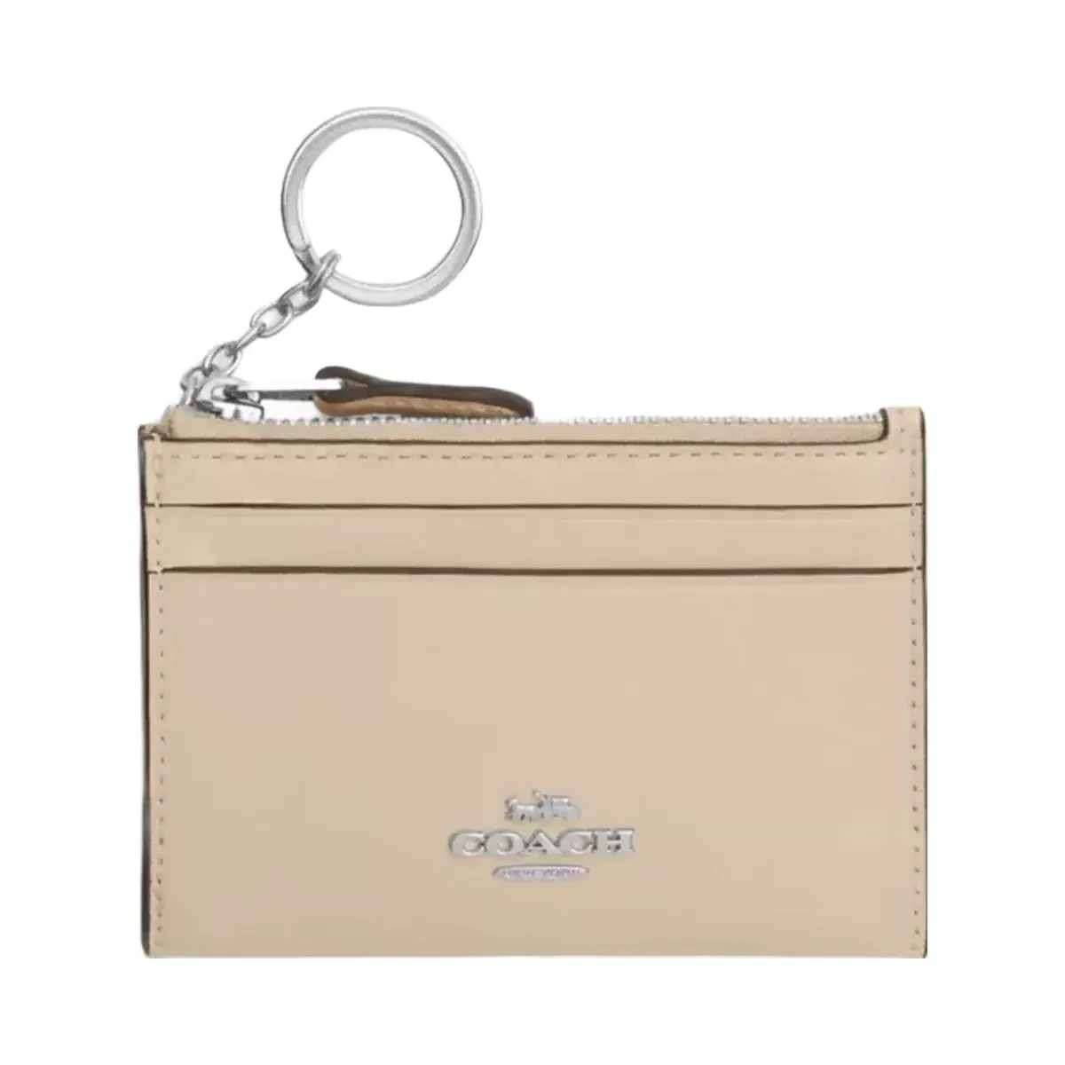 Coach Mini Skinny Id Case in Silver Ivory