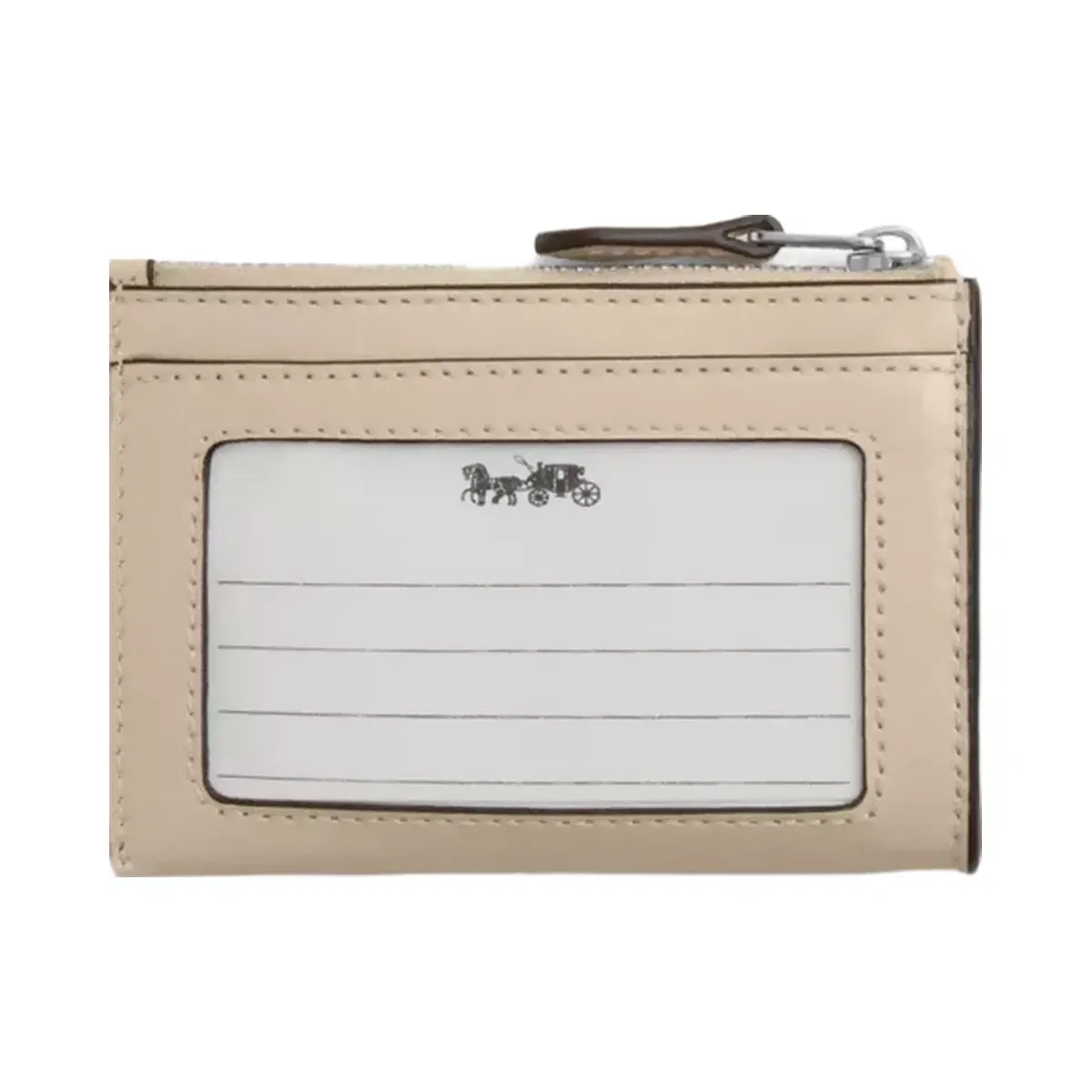 Coach Mini Skinny Id Case in Silver Ivory