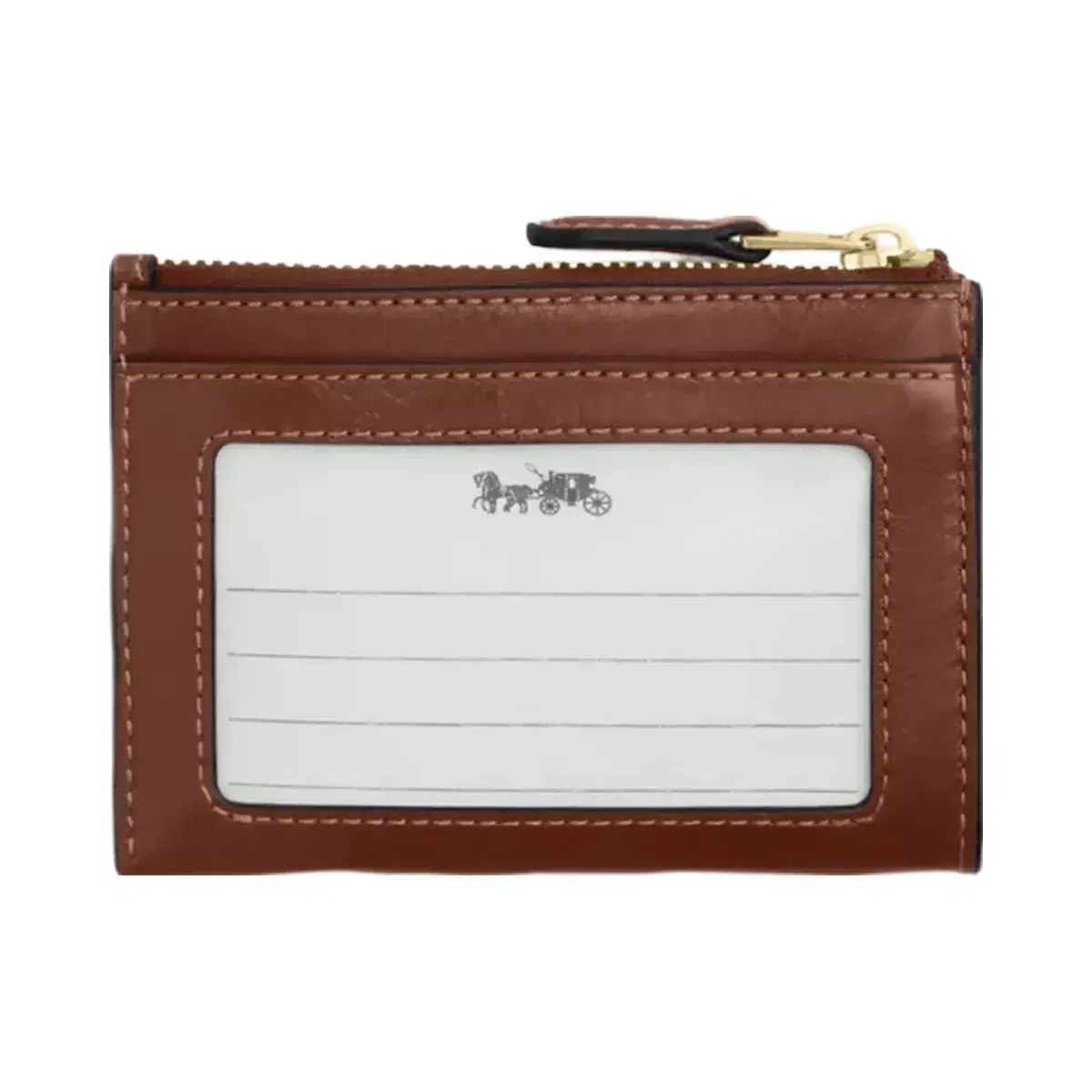 Coach Mini Skinny Id Case Gold Redwood