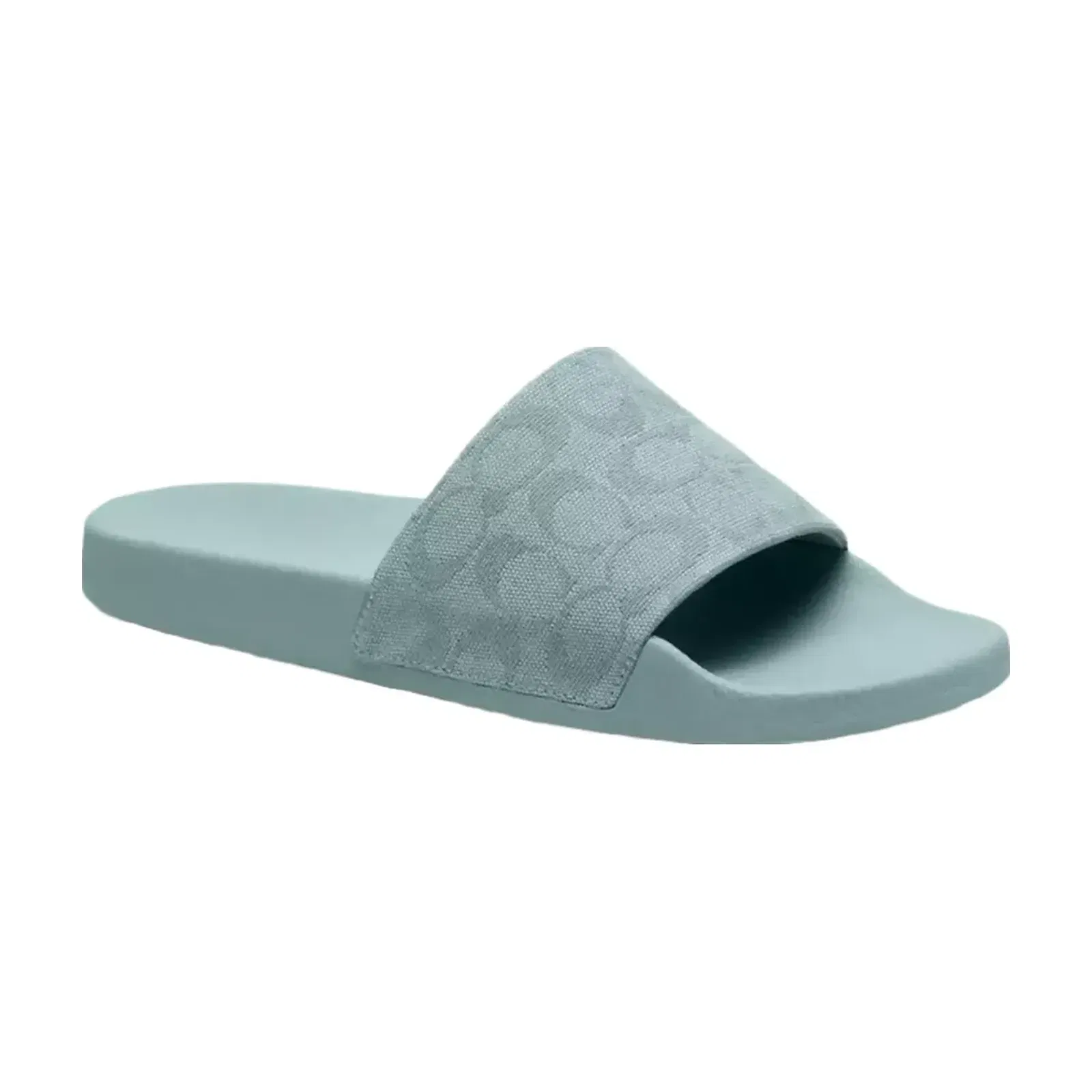 Coach Udele Sport Slide In Signature Jacquard Canvas in Sea Mist