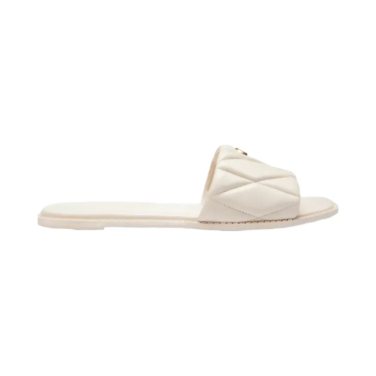 Coach Holly Sandal With Quilting in Chalk