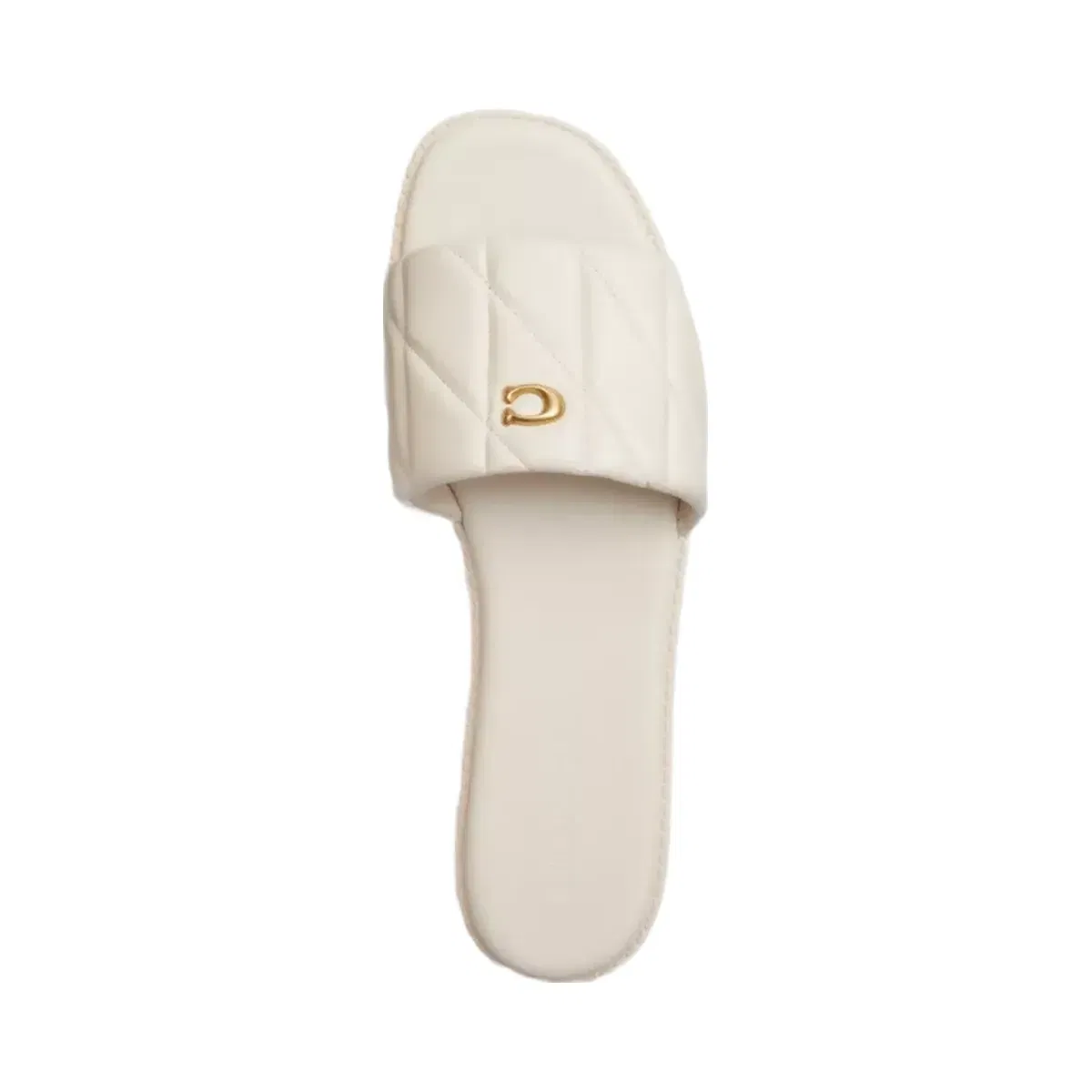 Coach Holly Sandal With Quilting in Chalk