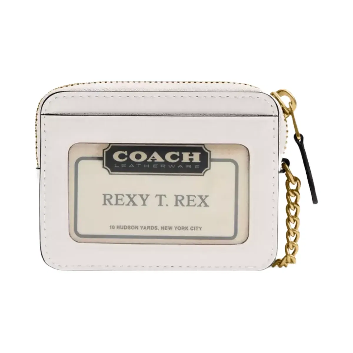 Coach Essential Chain Card Case in Brass Chalk
