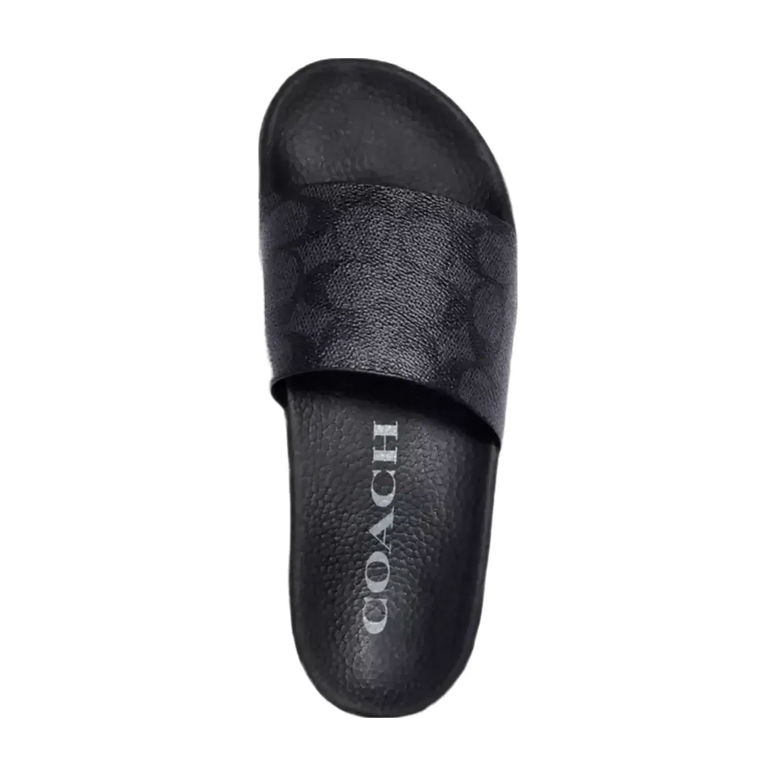 Coach Udele Sport Slide In Signature Canvas in Charcoal Black