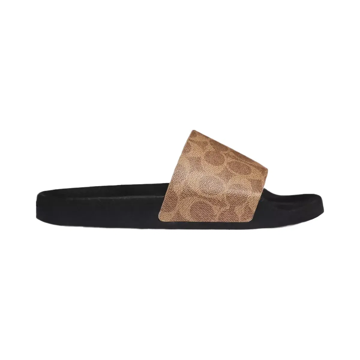 Coach Udele Sport Slide In Signature Canvas in Tan